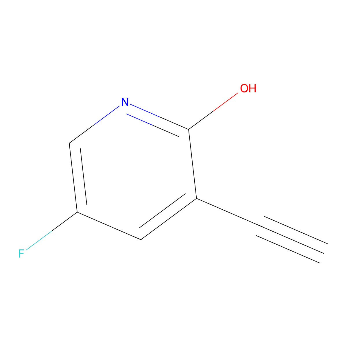 3-Ethynyl-5-fluoropyridin-2-ol molecular structure, CAS 1824326-72-8
