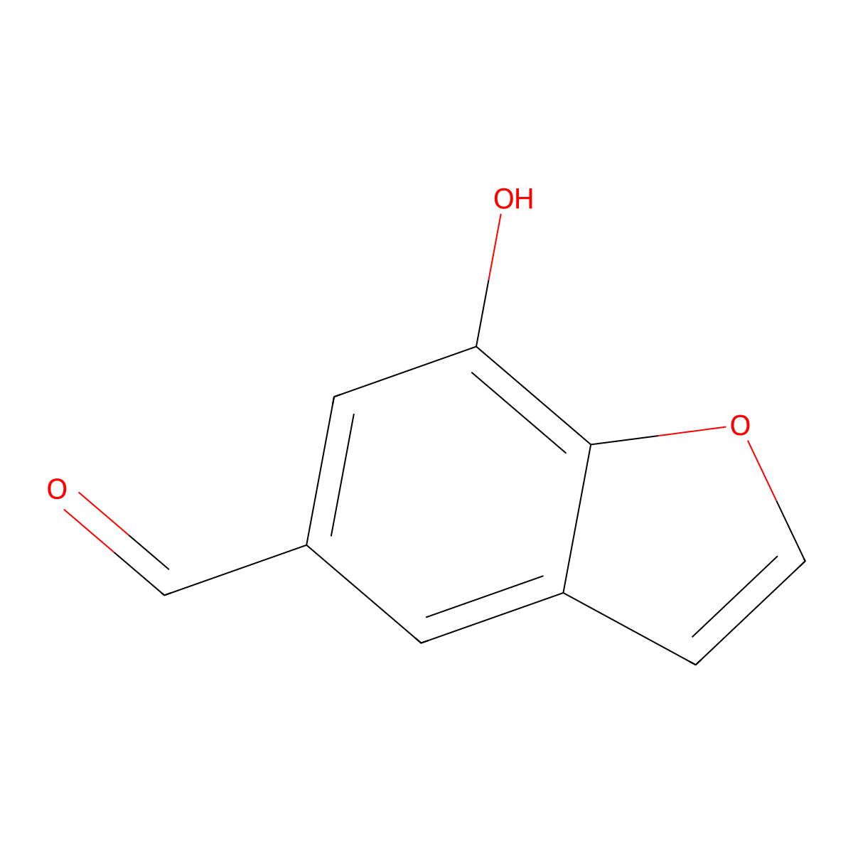 7-Hydroxy-1-benzofuran-5-carbaldehyde molecular structure, CAS 1824329-30-7