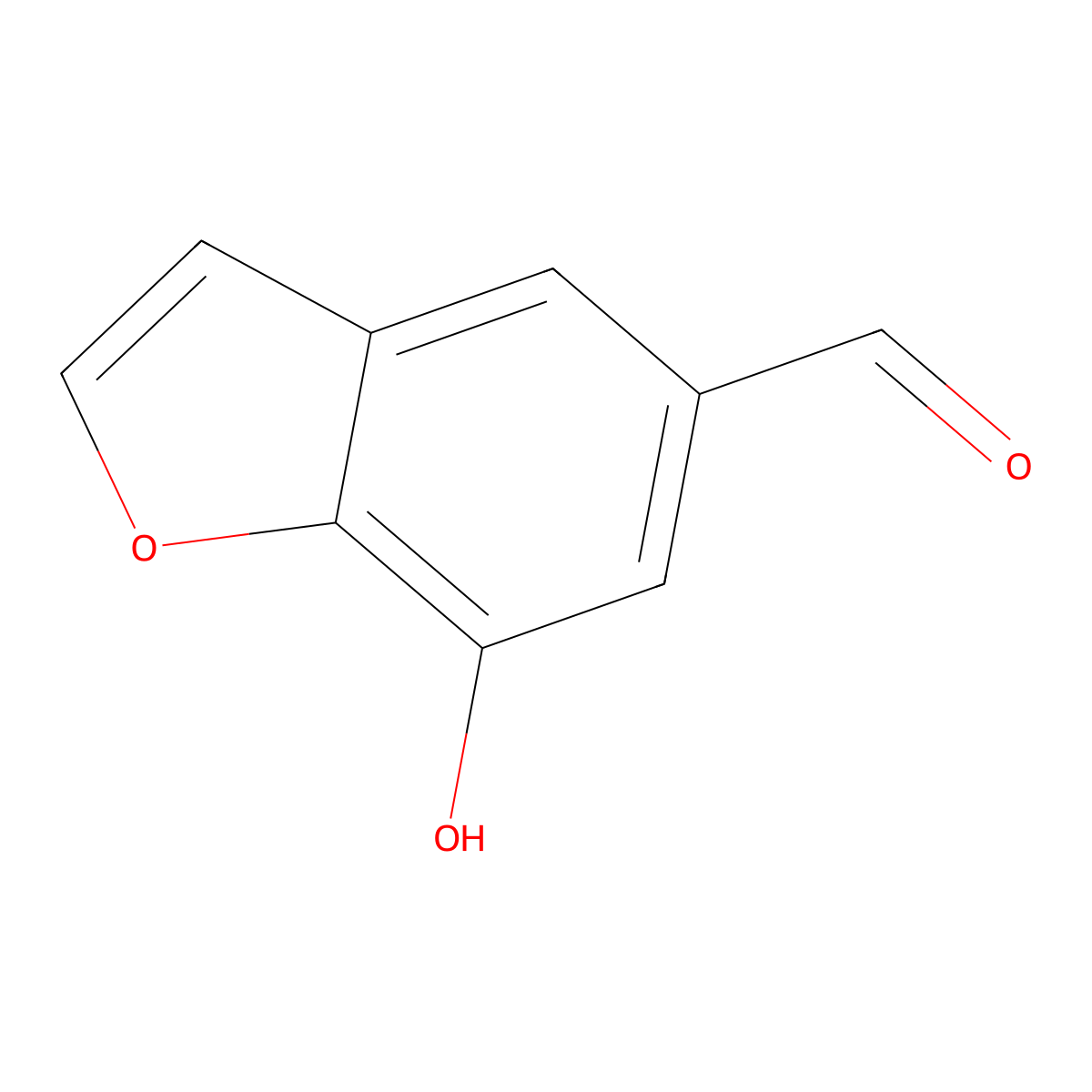 7-Hydroxy-1-benzofuran-5-carbaldehyde molecular structure, CAS 1824329-30-7