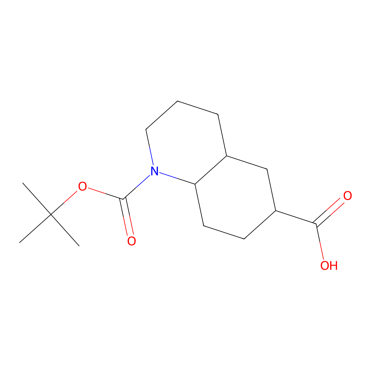 1-[(Tert-butoxy)carbonyl]-decahydroquinoline-6-carboxylic acid molecular structure, CAS 1824335-83-2
