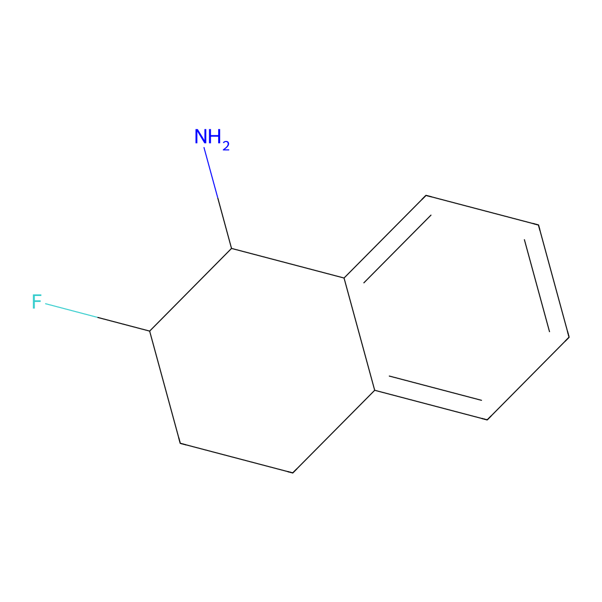 2-Fluoro-1,2,3,4-tetrahydronaphthalen-1-amine molecular structure, CAS 1824337-84-9