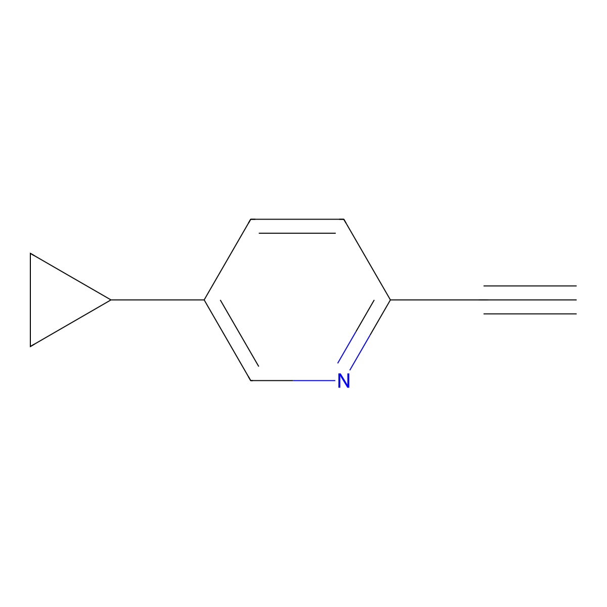 5-Cyclopropyl-2-ethynylpyridine molecular structure, CAS 1824338-70-6