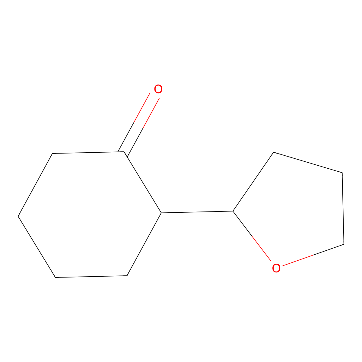 2-Tetrahydrofuran-2-ylcyclohexanone molecular structure, CAS 1824341-63-0