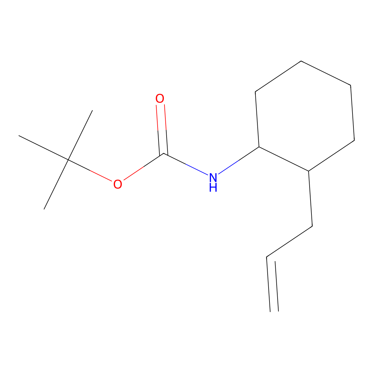 tert-butyl N-[2-(prop-2-en-1-yl)cyclohexyl]carbamate molecular structure, CAS 1824346-81-7