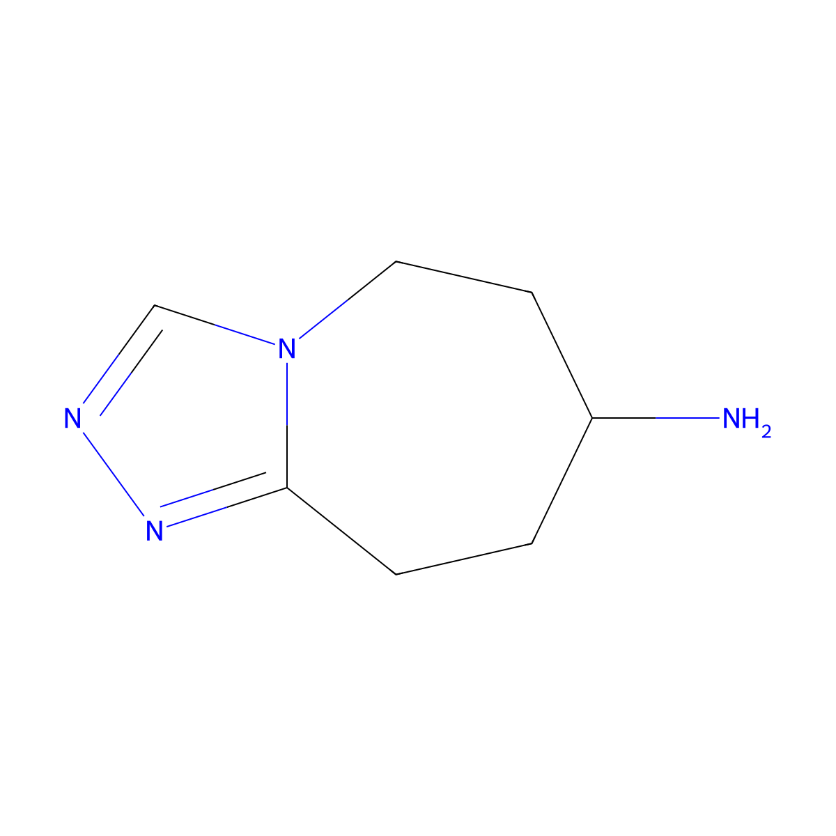 5H,6H,7H,8H,9H-[1,2,4]Triazolo[4,3-a]azepin-7-amine molecular structure, CAS 1824348-43-7