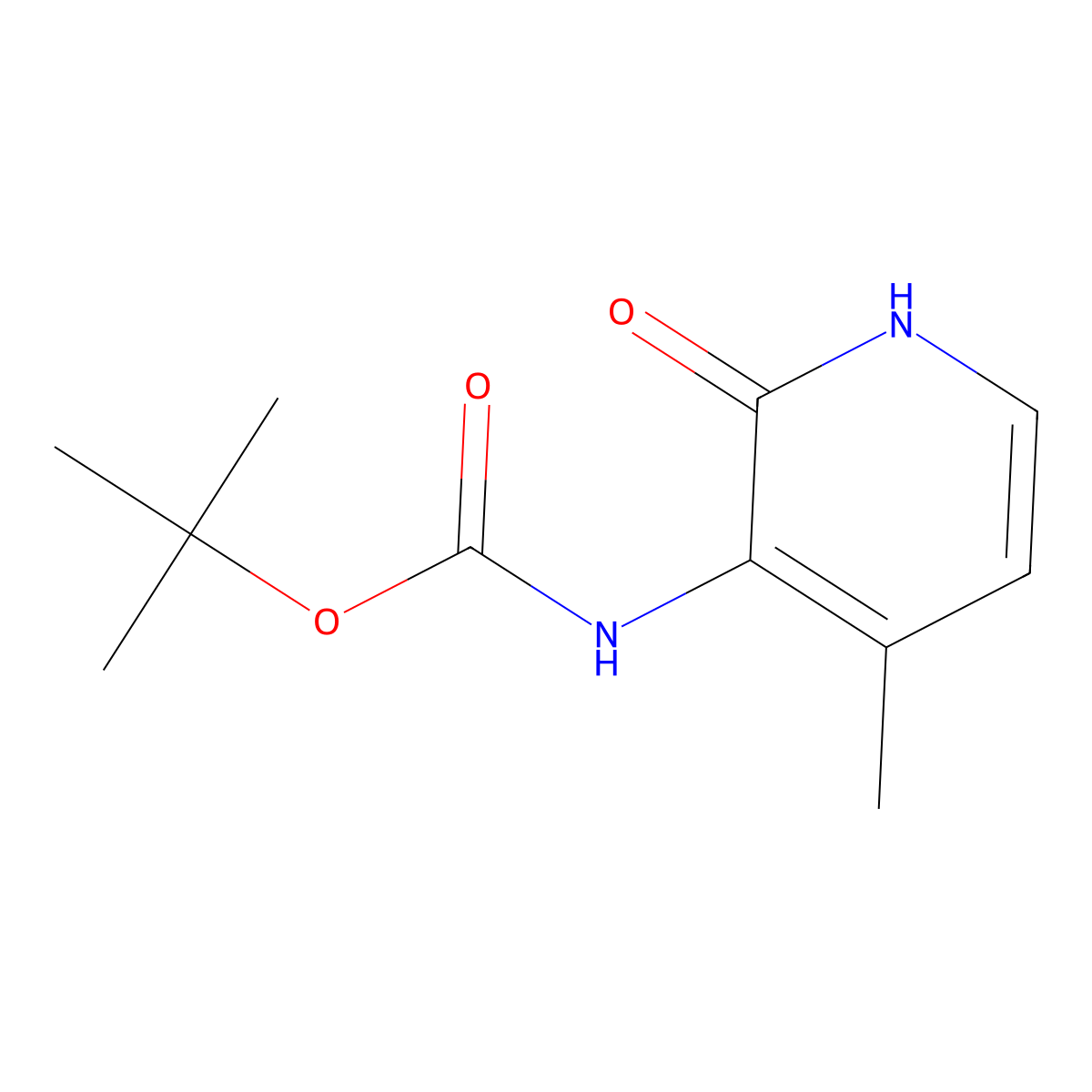 tert-butyl N-(2-hydroxy-4-methylpyridin-3-yl)carbamate molecular structure, CAS 1824350-13-1