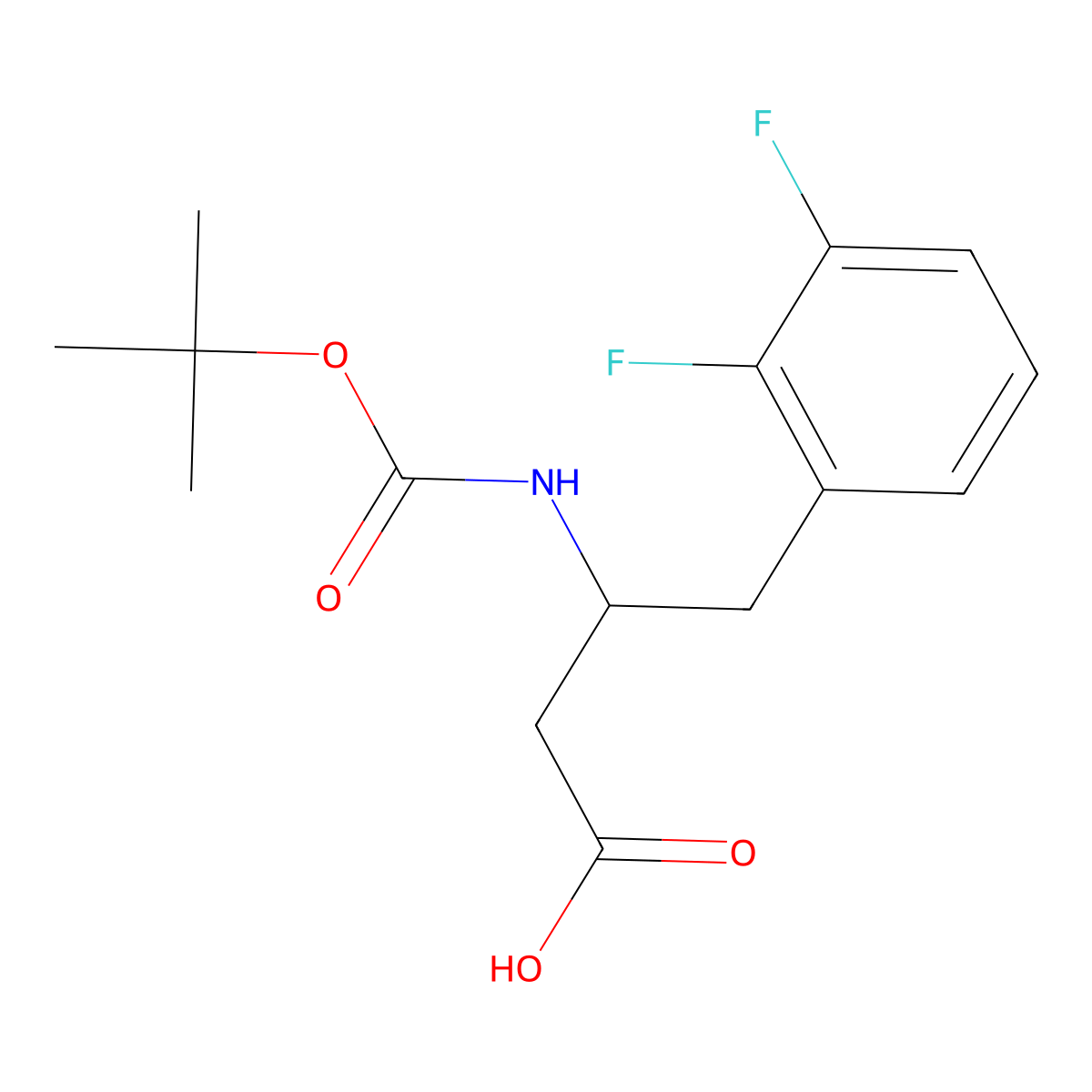 3-(Boc-amino)-4-(2,3-difluorophenyl)butyric Acid molecular structure, CAS 1824352-40-0