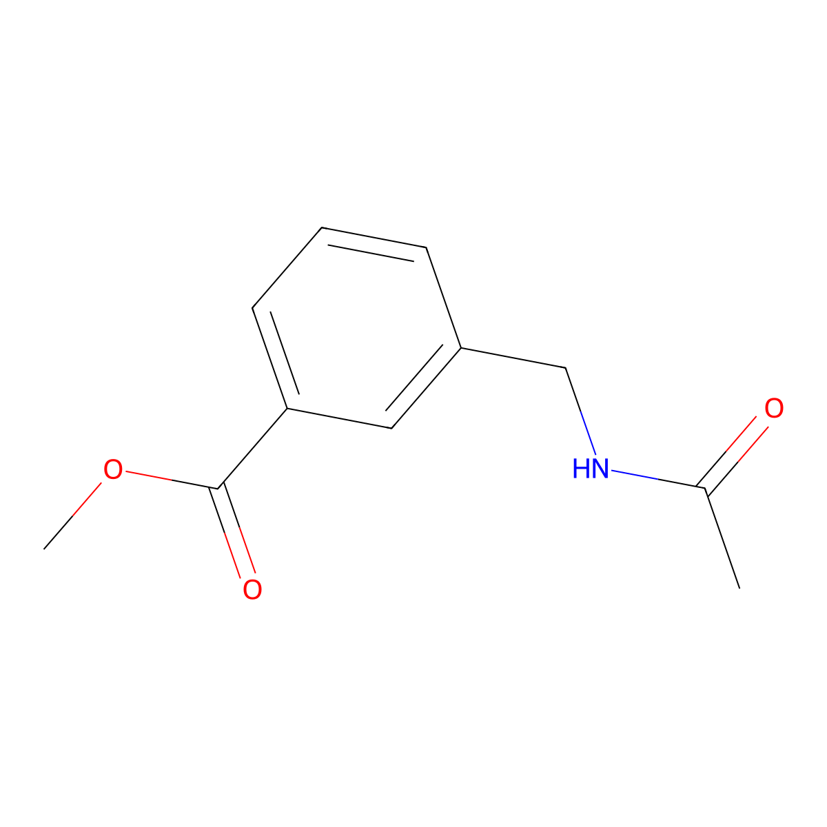 Methyl 3-(acetamidomethyl)benzoate molecular structure, CAS 1824354-81-5