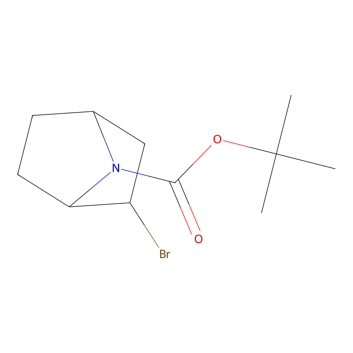 Tert-butyl 2-bromo-7-azabicyclo(2.2.1)heptane-7-carboxylate molecular structure, CAS 1824357-11-0