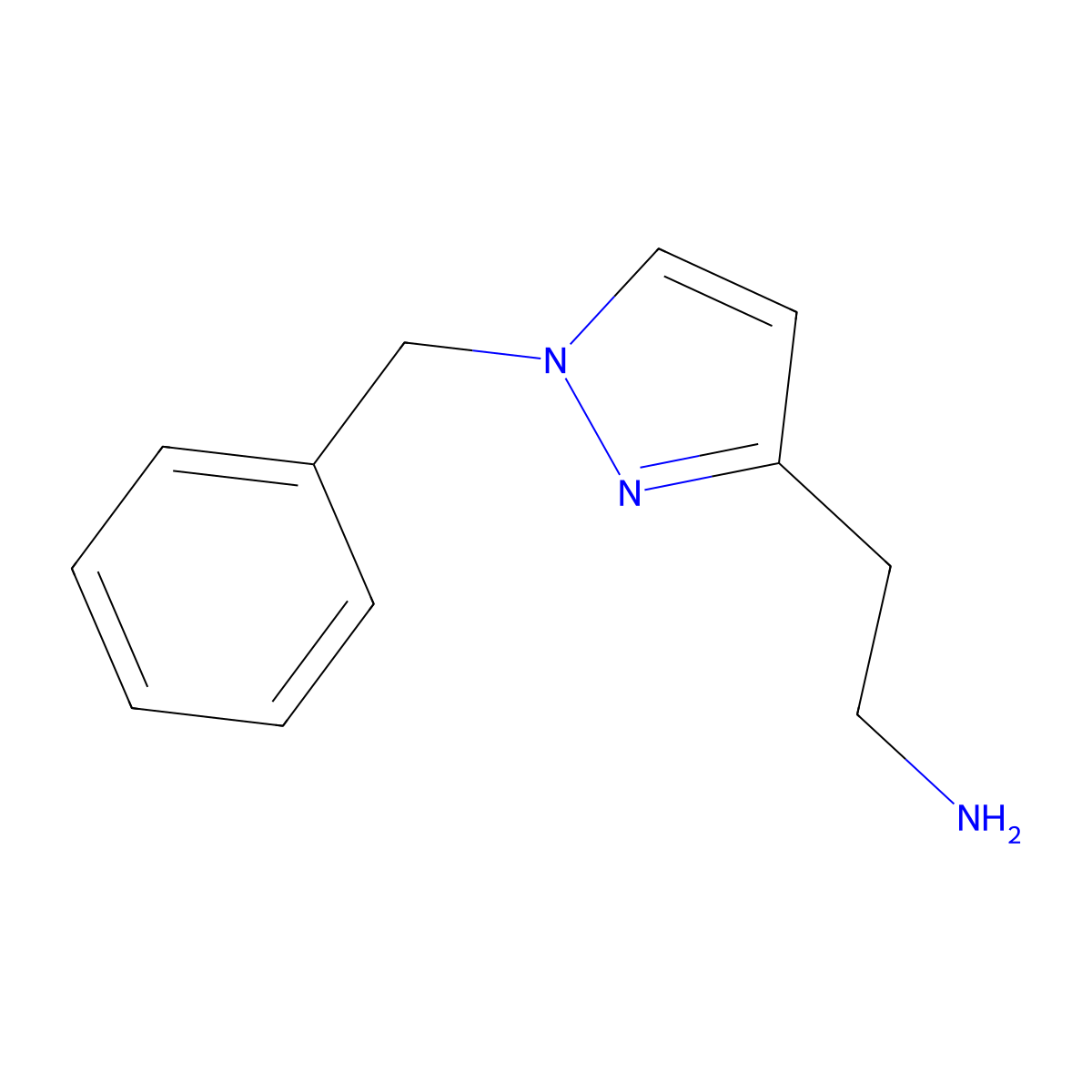 2-(1-Benzyl-3-pyrazolyl)ethylamine molecular structure, CAS 1824357-78-9