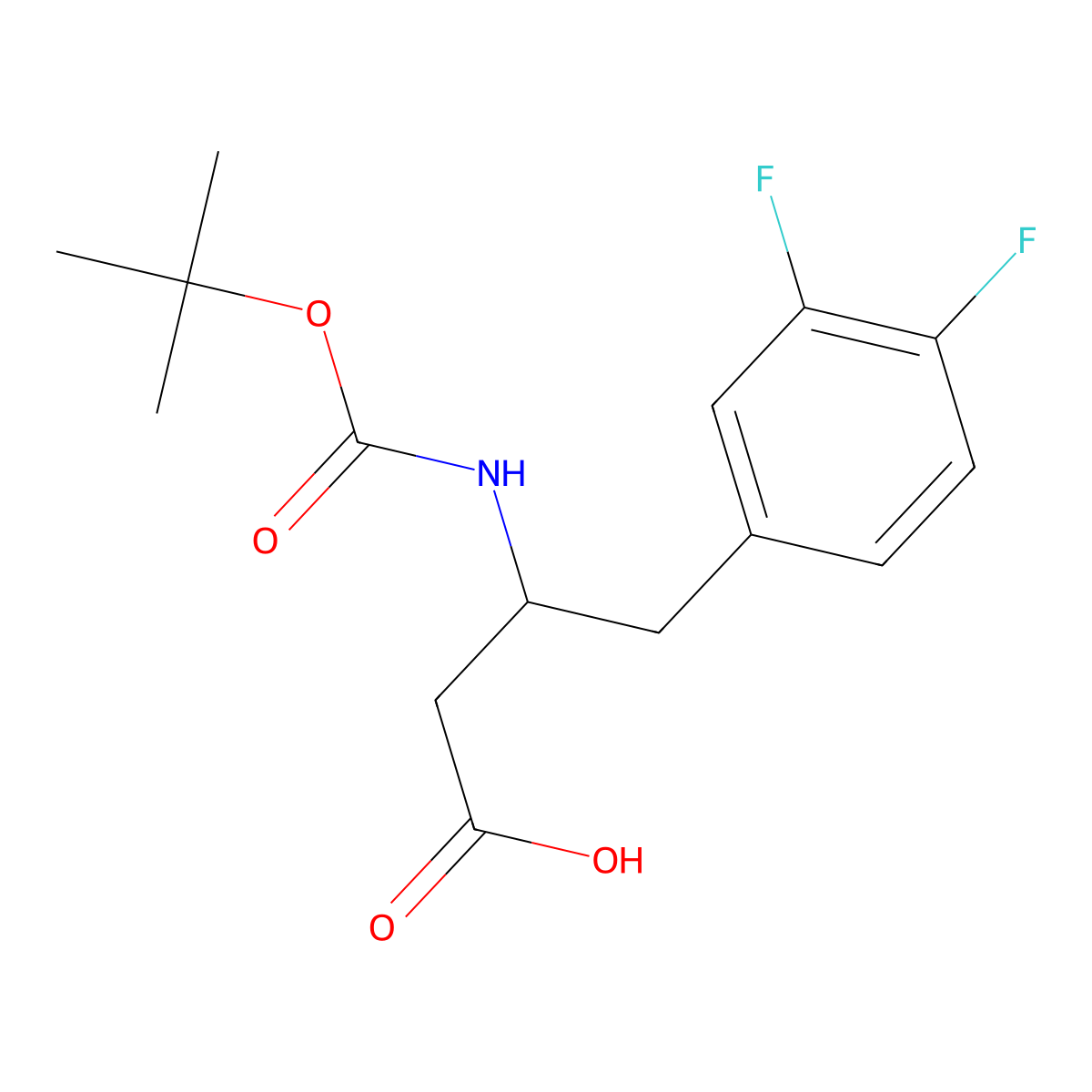 3-(Boc-amino)-4-(3,4-difluorophenyl)butyric Acid molecular structure, CAS 1824364-78-4