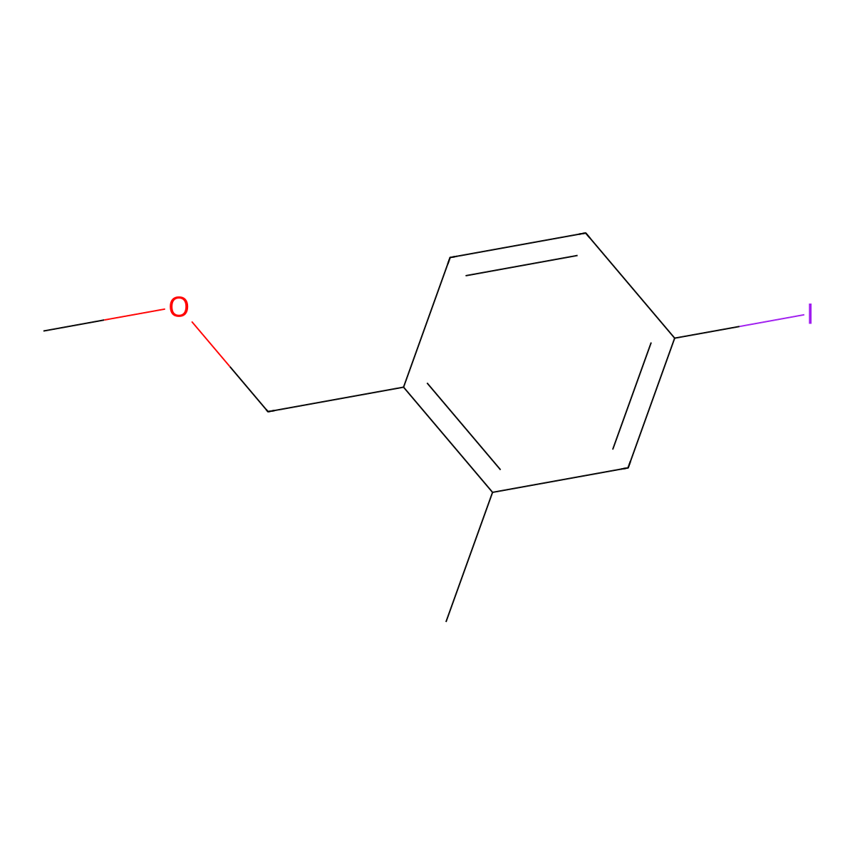 4-Iodo-1-(methoxymethyl)-2-methylbenzene molecular structure, CAS 1824366-17-7