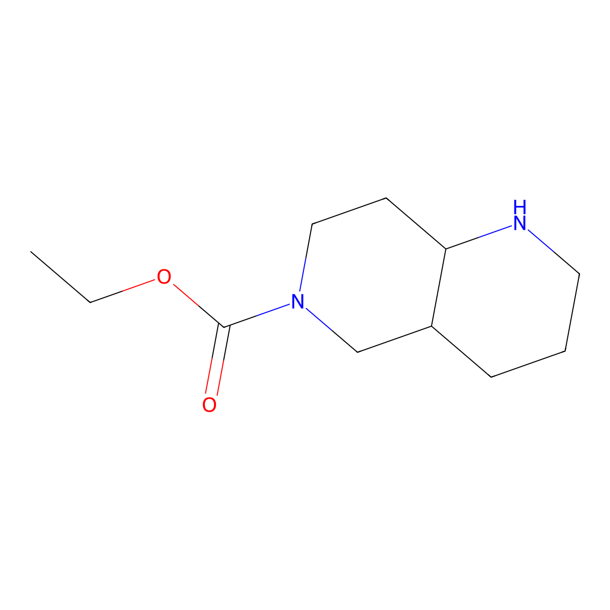 Ethyl octahydro-1,6-naphthyridine-6(2H)-carboxylate molecular structure, CAS 1824366-25-7