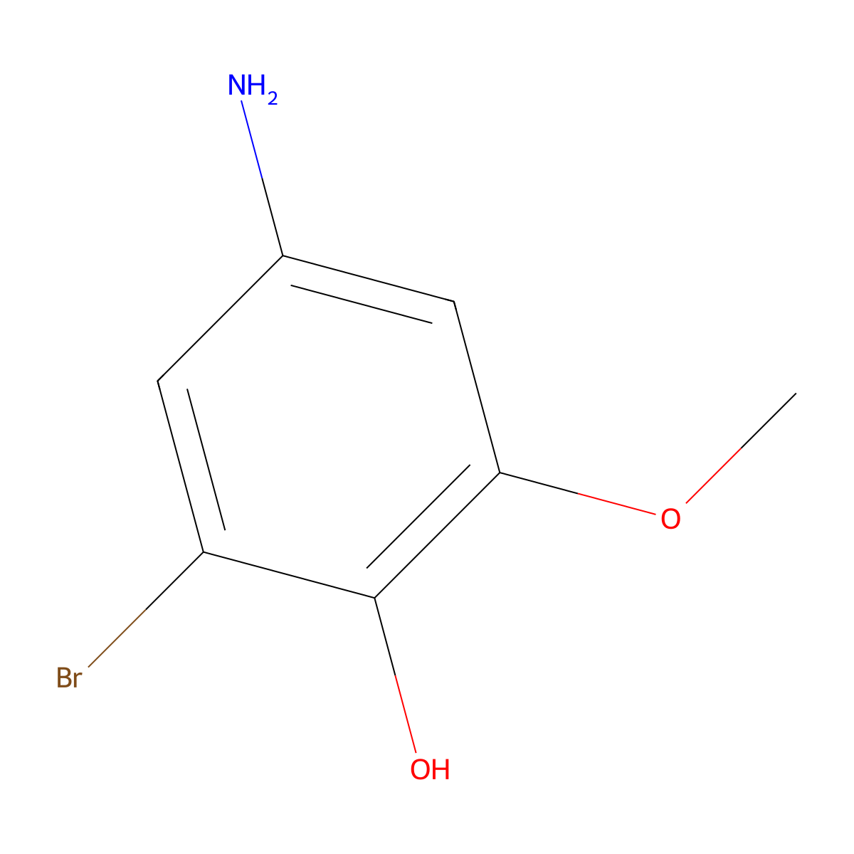 4-Amino-2-bromo-6-methoxyphenol molecular structure, CAS 1824366-52-0