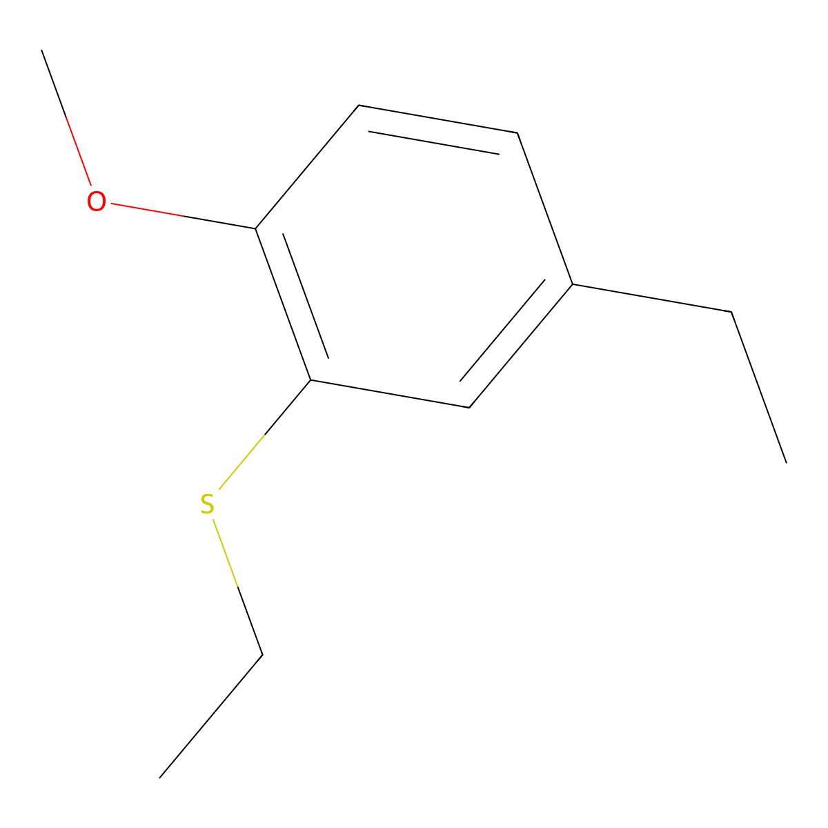 4-Ethyl-2-(ethylthio)-1-methoxybenzene molecular structure, CAS 1824367-69-2