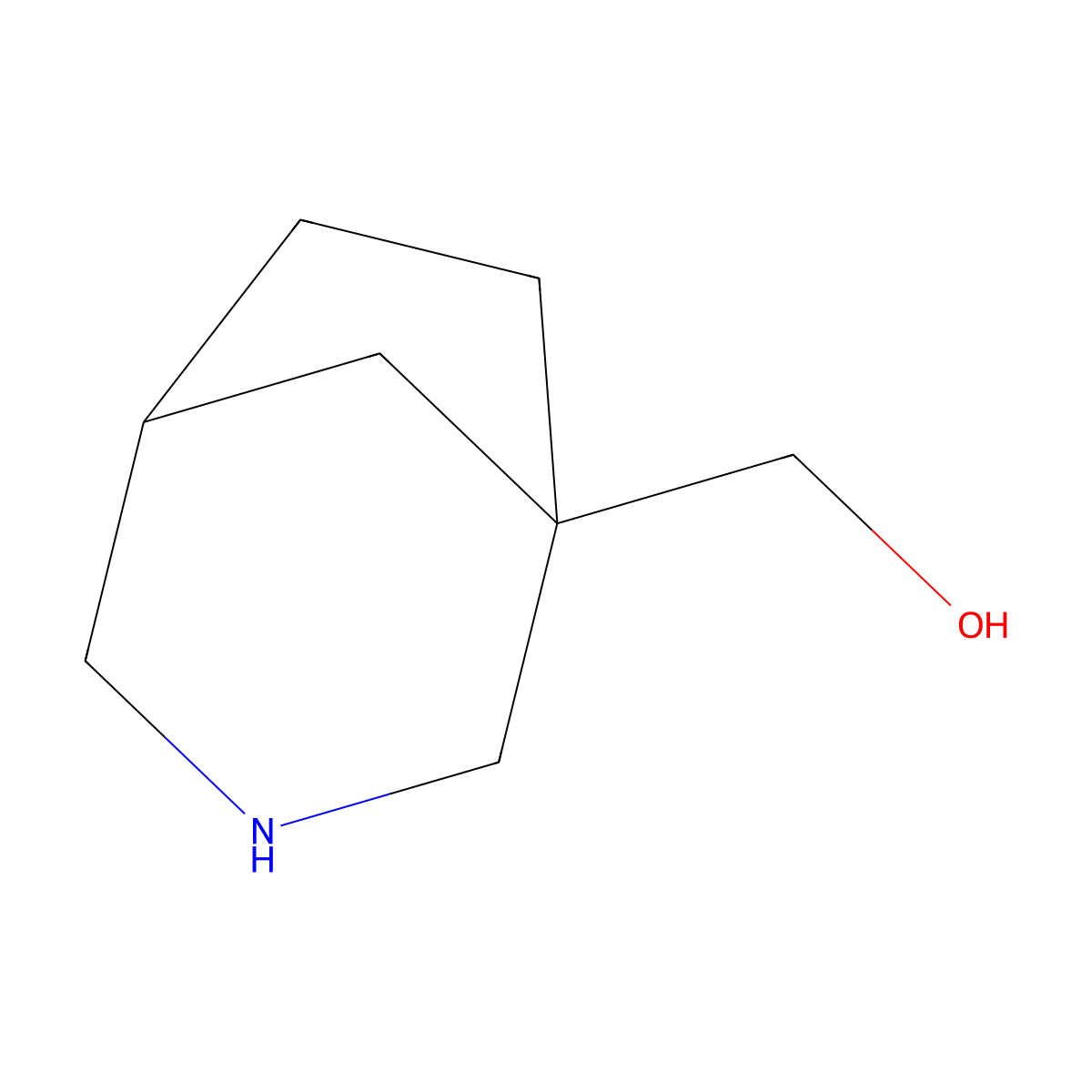 {3-Azabicyclo[3.2.1]octan-1-yl}methanol molecular structure, CAS 1824378-09-7