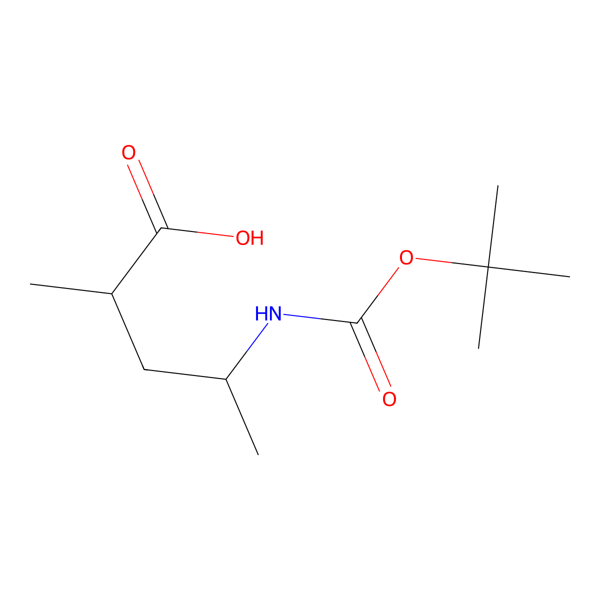 4-{[(Tert-butoxy)carbonyl]amino}-2-methylpentanoic acid molecular structure, CAS 1824379-76-1