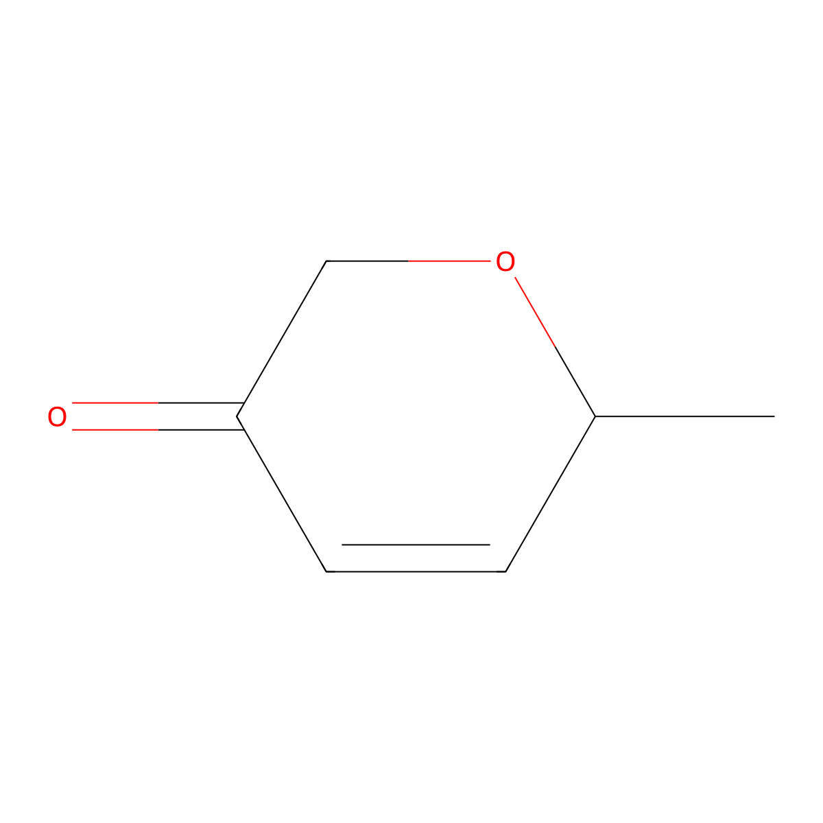 6-methyl-3,6-dihydro-2H-pyran-3-one molecular structure, CAS 1824383-83-6