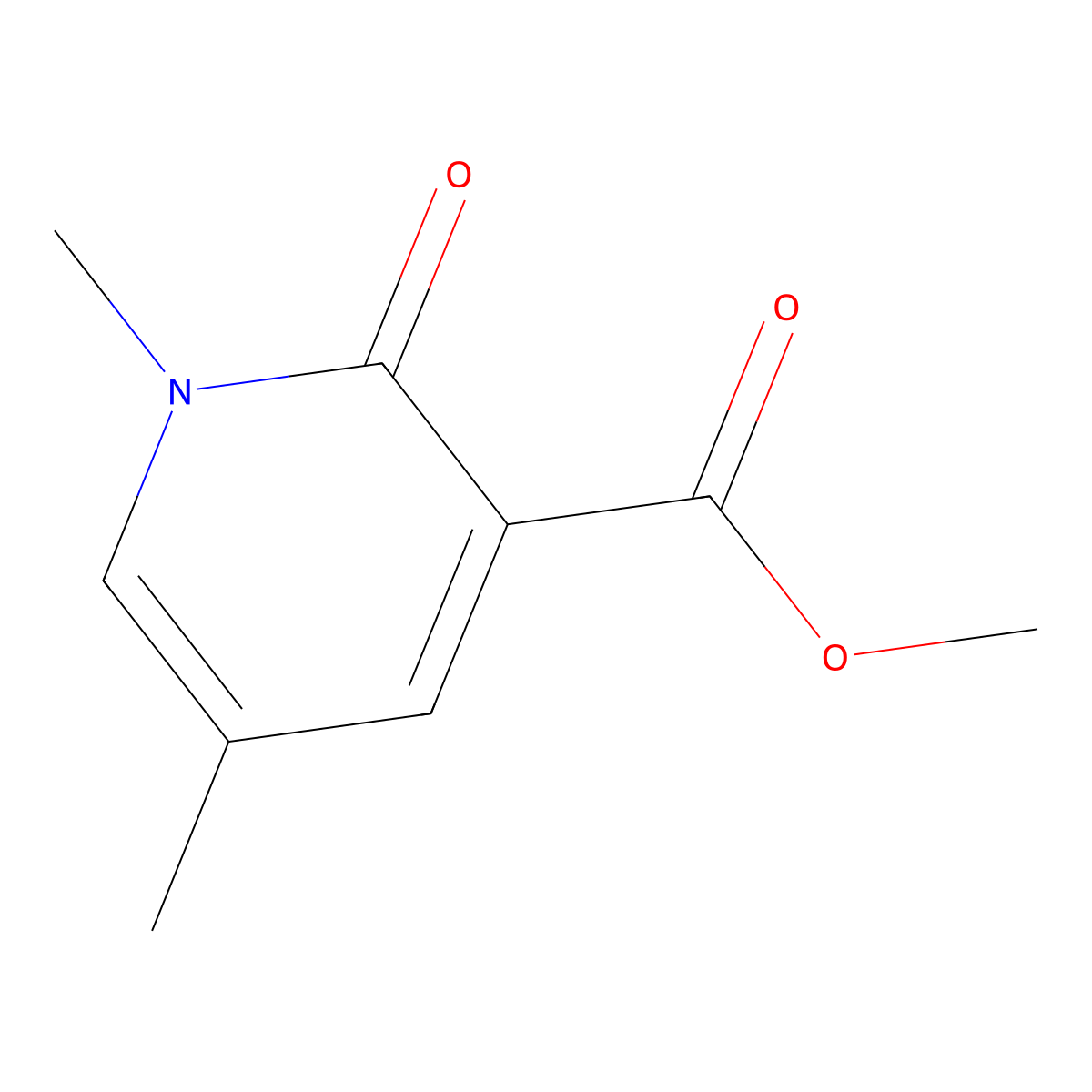 Methyl 1,5-dimethyl-2-oxo-1,2-dihydropyridine-3-carboxylate molecular structure, CAS 1824387-41-8