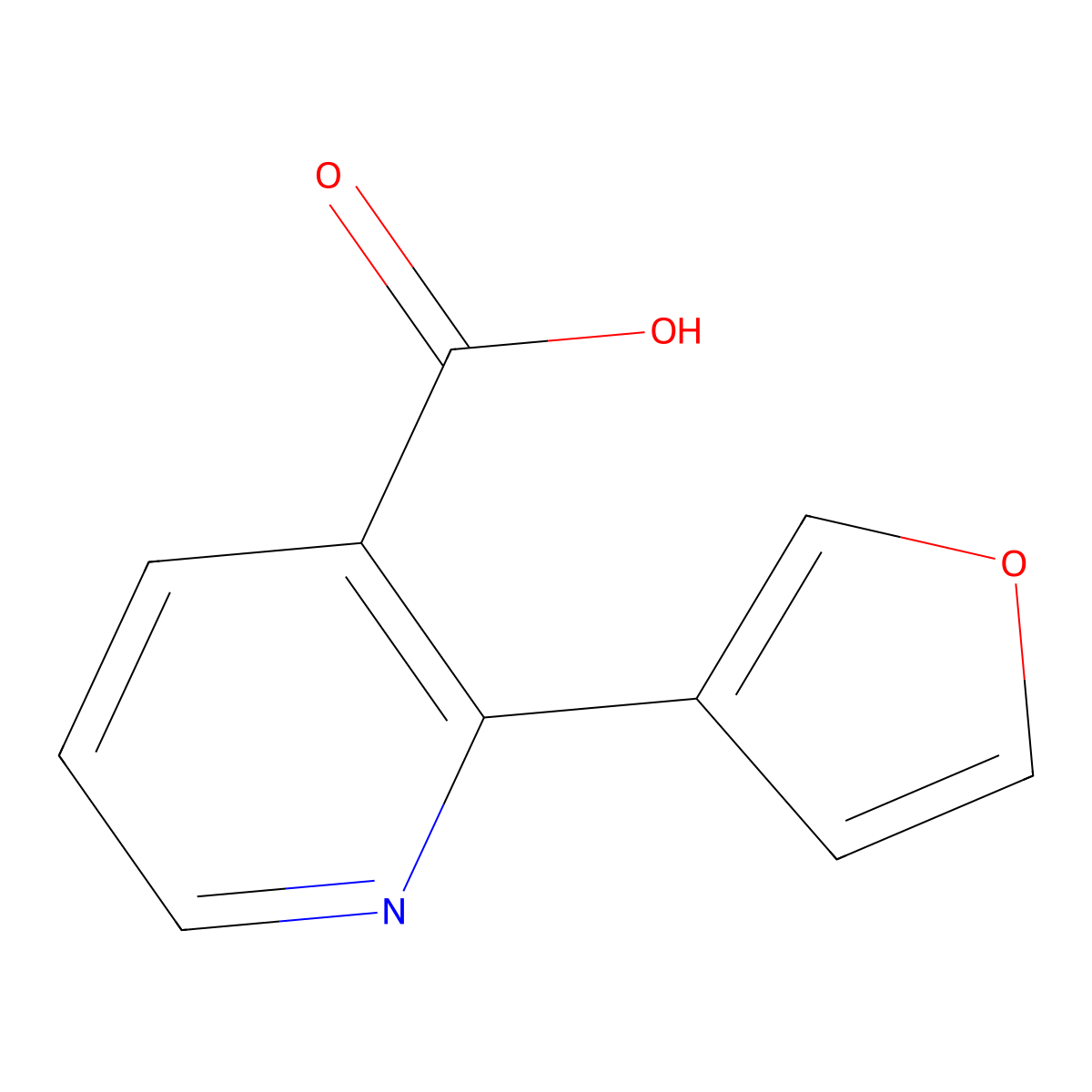 2-(Furan-3-yl)nicotinic acid molecular structure, CAS 1824387-99-6