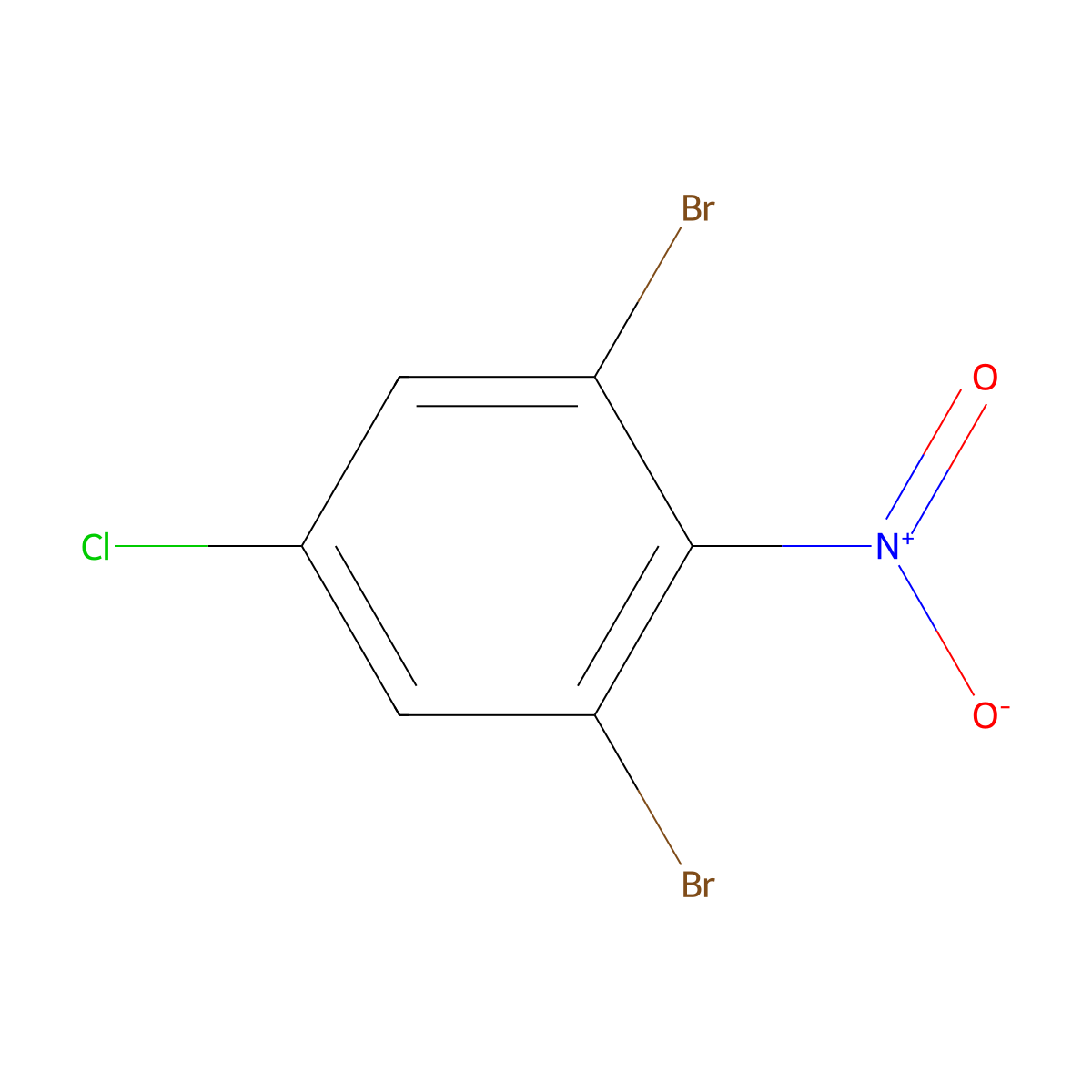 4-Chloro-2,6-dibromonitrobenzene molecular structure, CAS 1824388-07-9