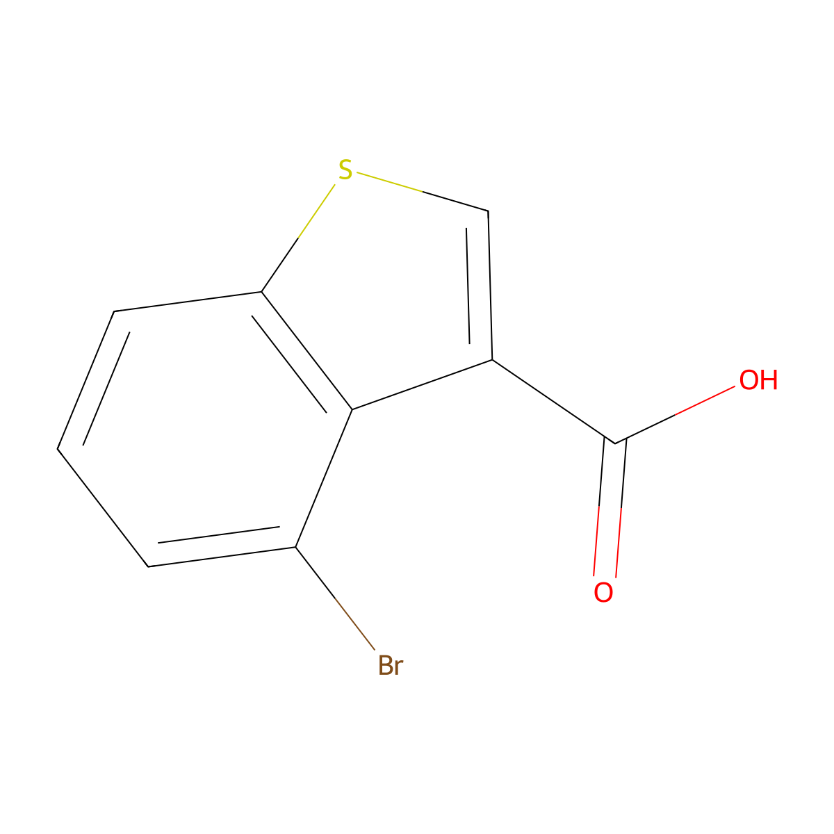4-Bromo-1-benzothiophene-3-carboxylic acid molecular structure, CAS 1824389-88-9