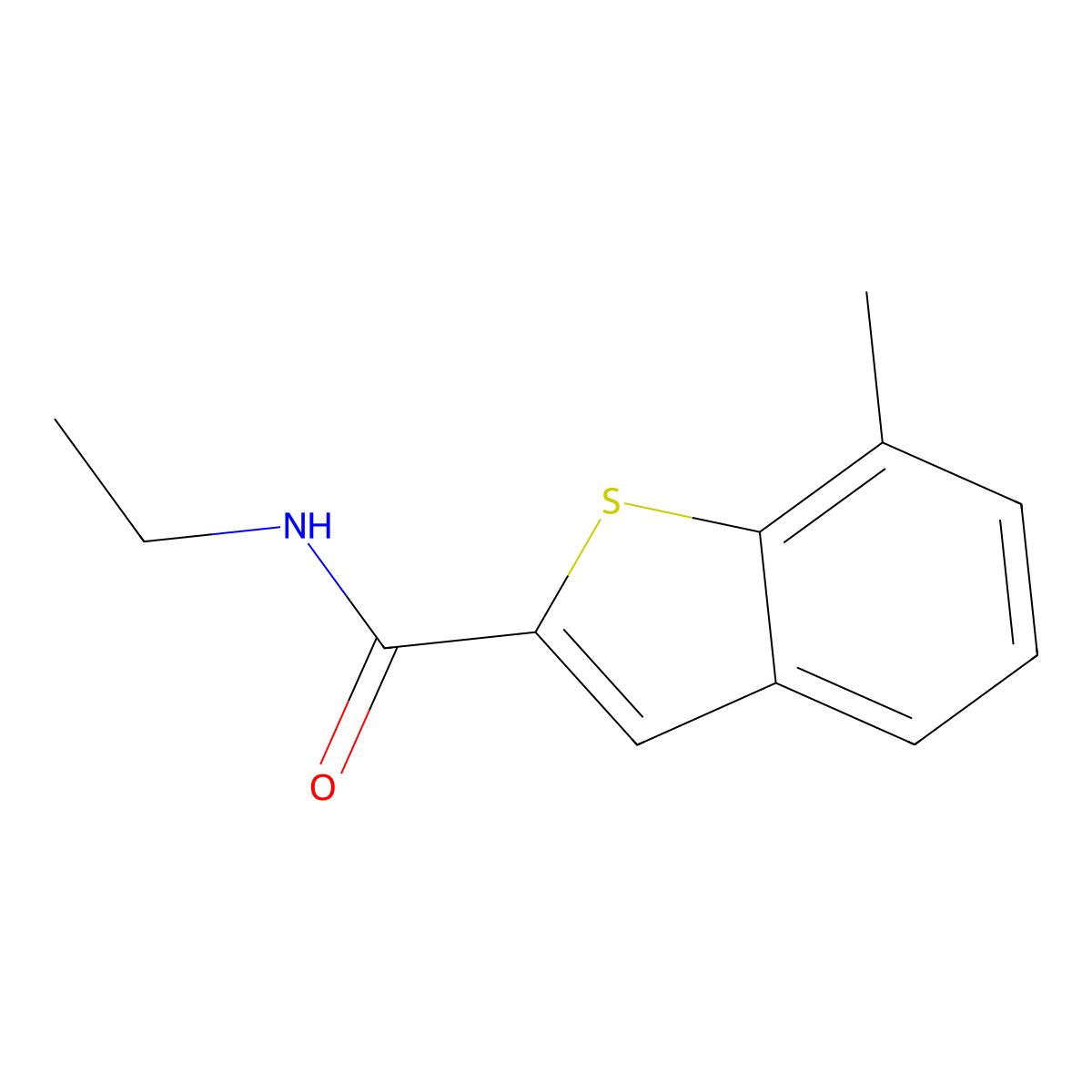 Benzo[b]thiophene-2-carboxamide, N-ethyl-7-methyl- molecular structure, CAS 1824390-00-2