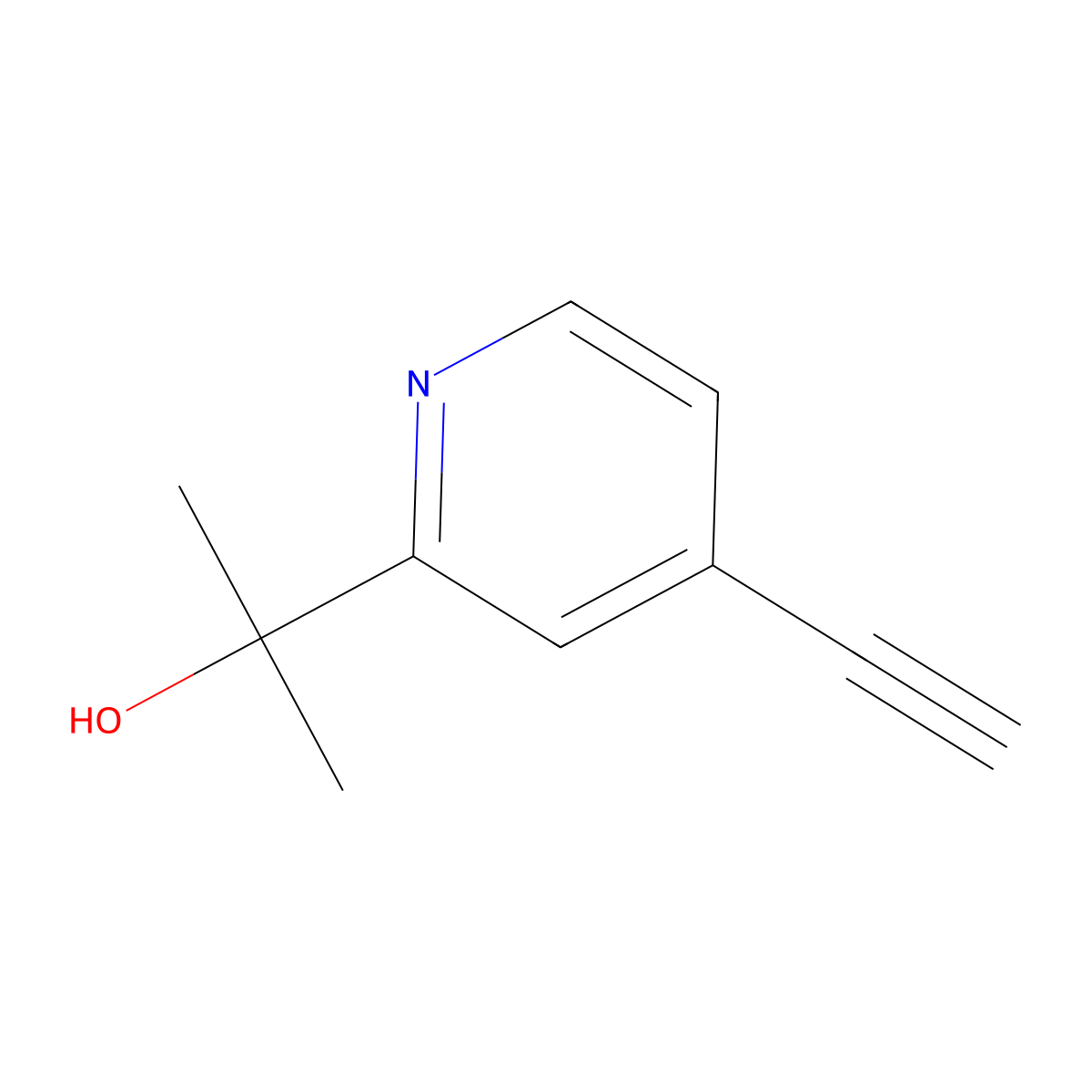 2-(4-Ethynylpyridin-2-yl)propan-2-ol molecular structure, CAS 1824391-08-3