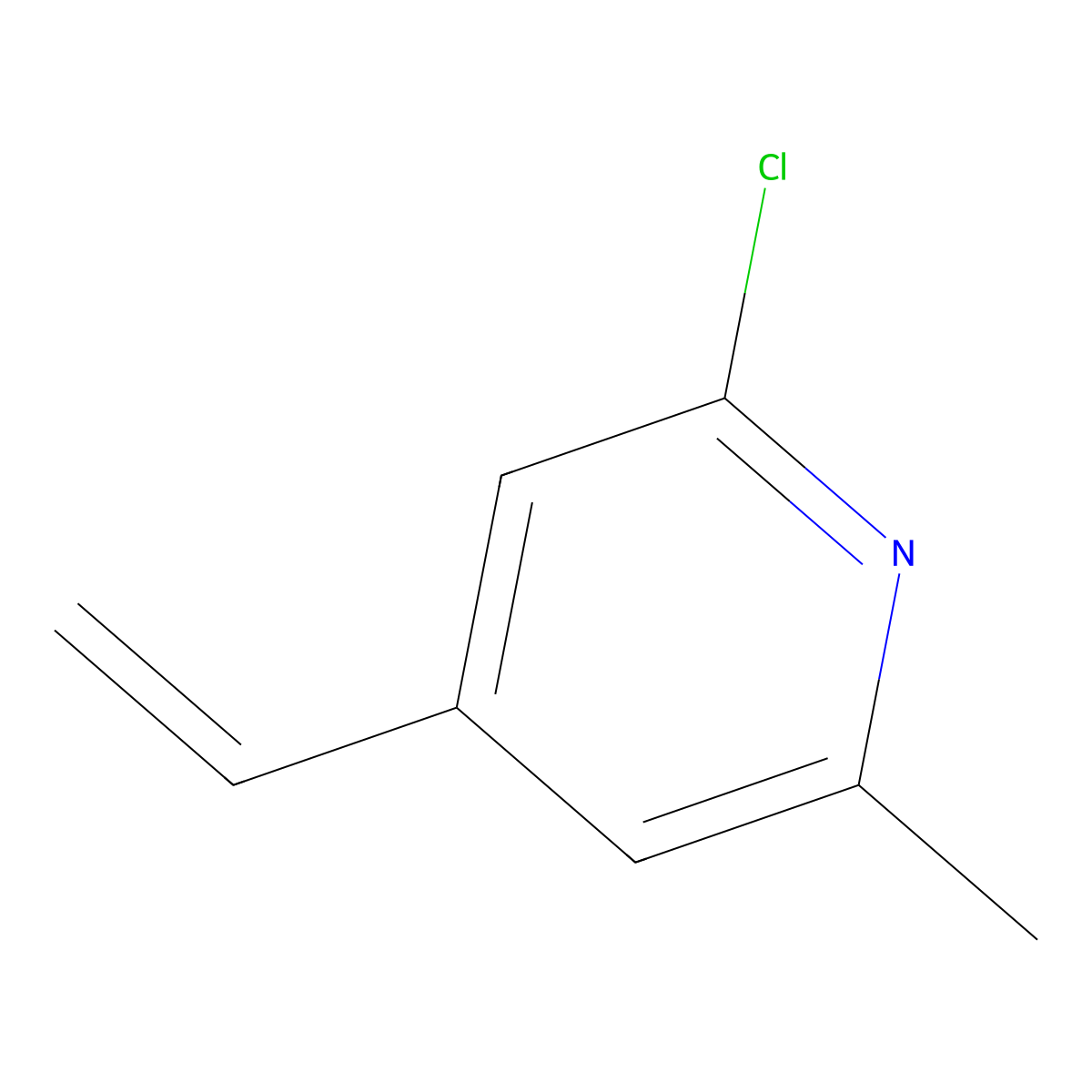 2-Chloro-4-ethenyl-6-methylpyridine molecular structure, CAS 1824391-47-0