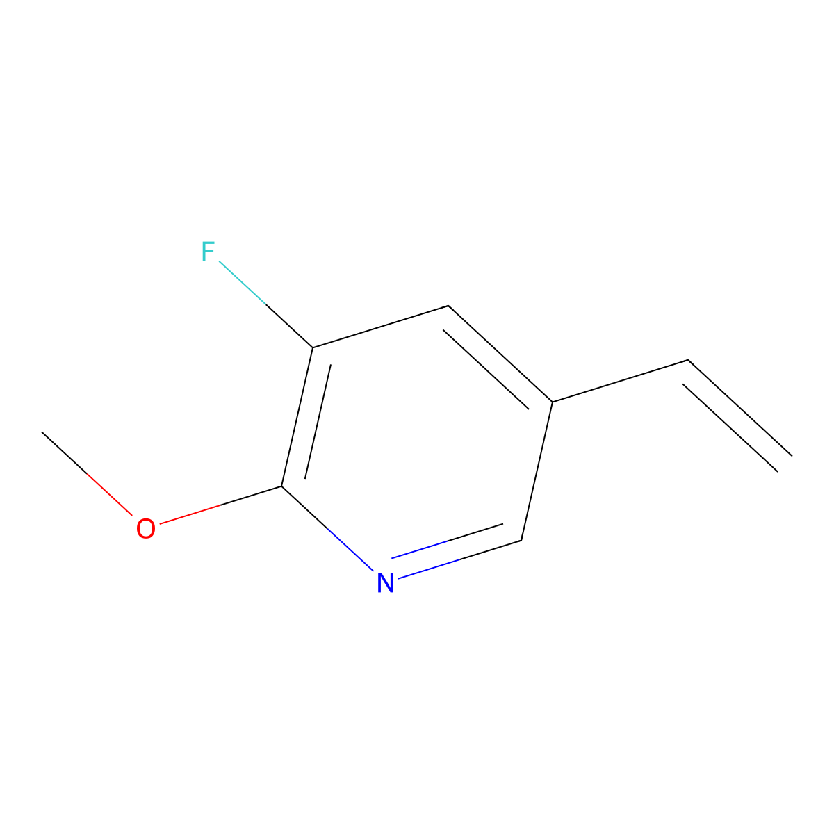 3-Fluoro-2-methoxy-5-vinylpyridine molecular structure, CAS 1824392-37-1