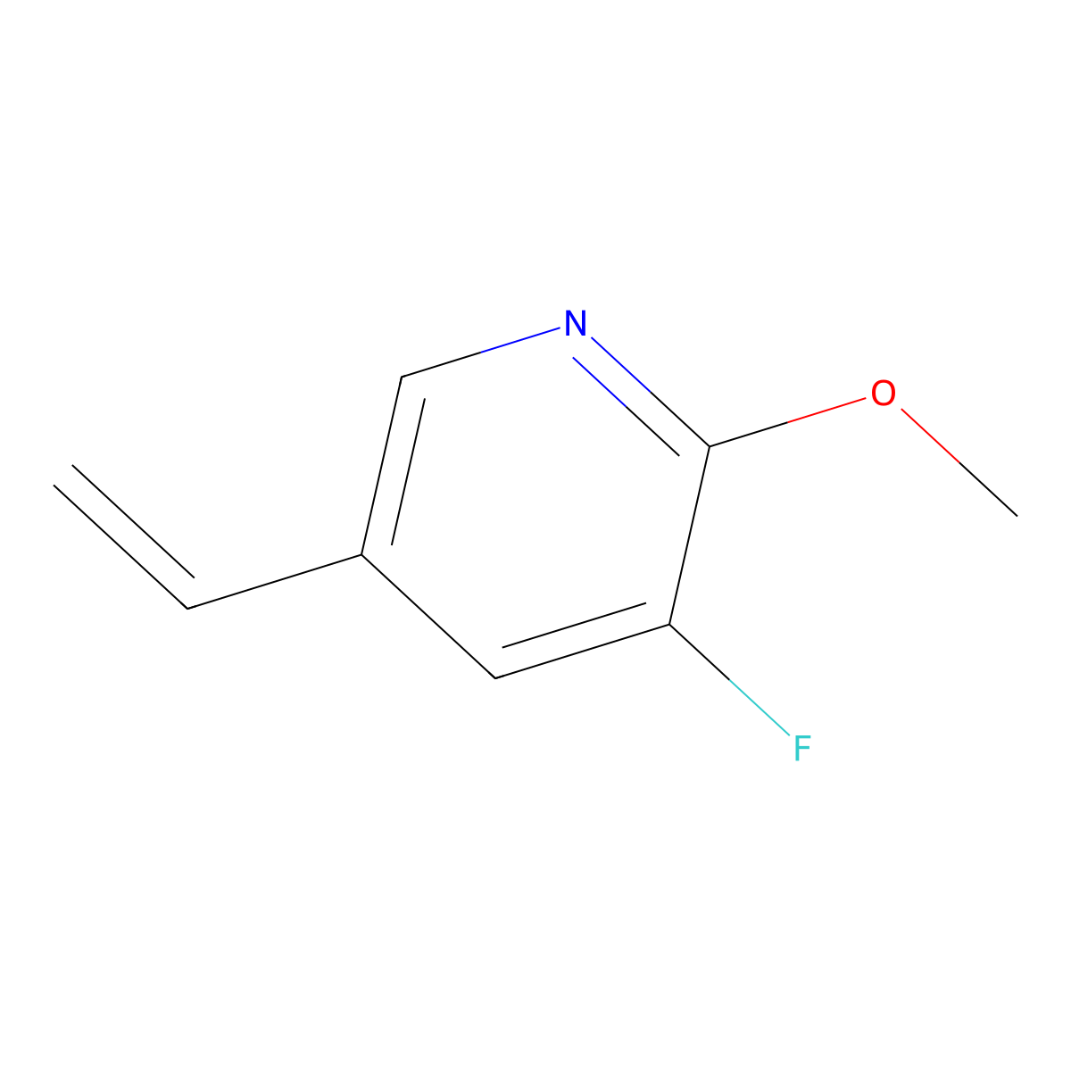 3-Fluoro-2-methoxy-5-vinylpyridine molecular structure, CAS 1824392-37-1