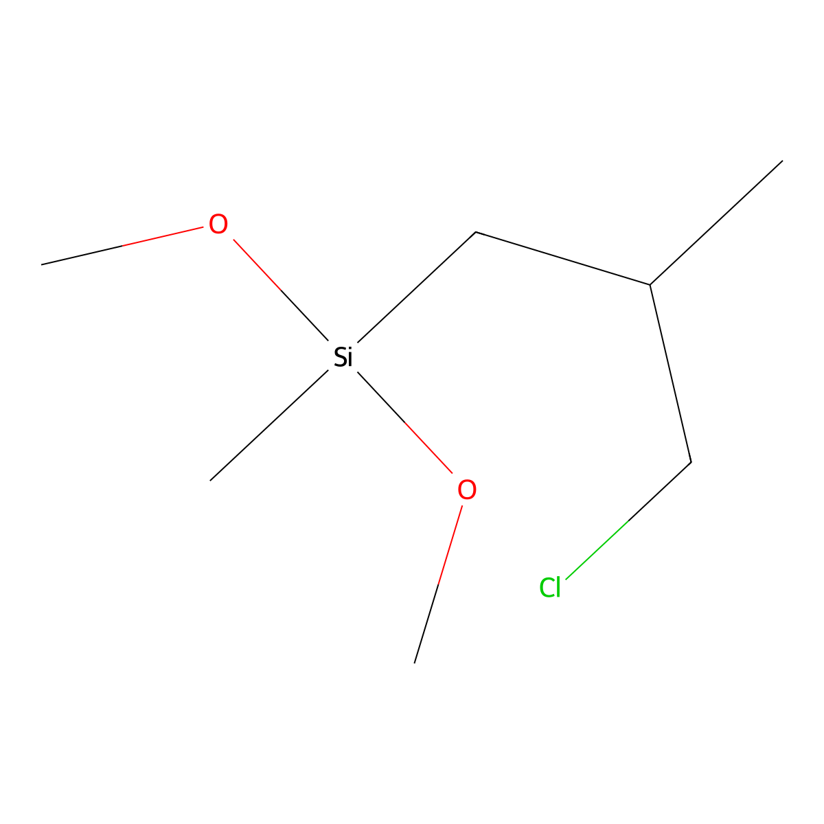 (3-Chloro-2-methylpropyl)dimethoxymethylsilane molecular structure, CAS 18244-20-7