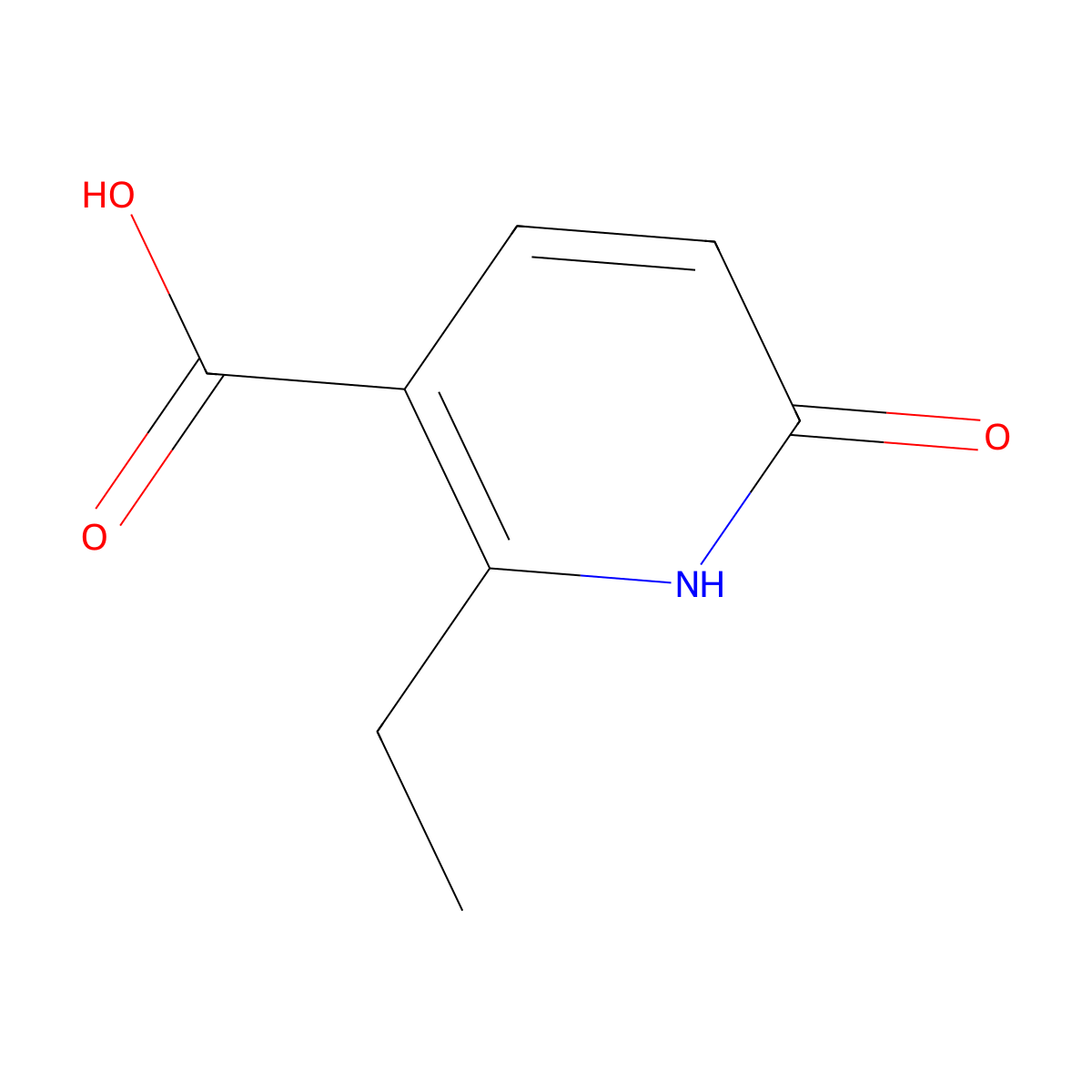 2-Ethyl-6-hydroxynicotinic acid molecular structure, CAS 1824400-59-0