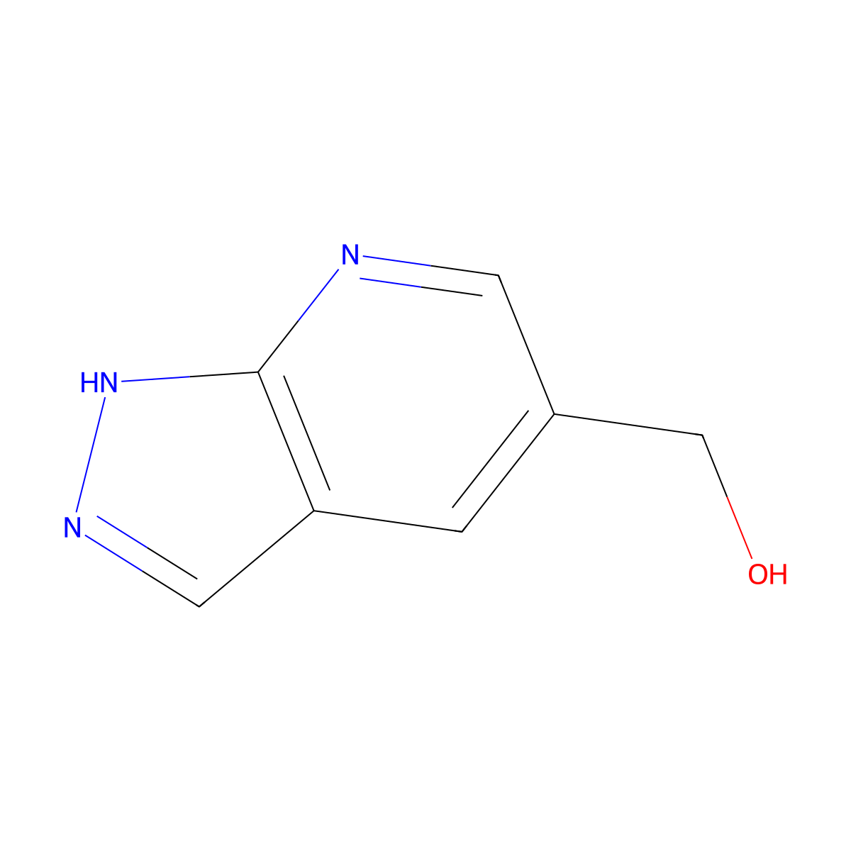 (1H-Pyrazolo[3,4-b]pyridin-5-yl)methanol molecular structure, CAS 1824400-75-0