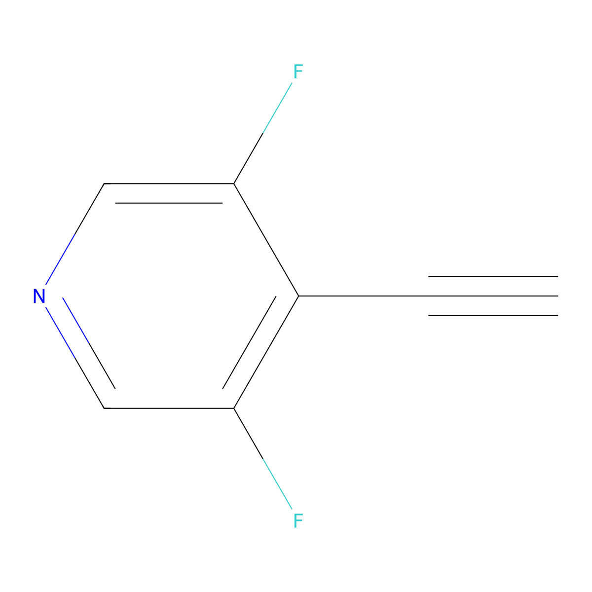 4-Ethynyl-3,5-difluoropyridine molecular structure, CAS 1824403-41-9