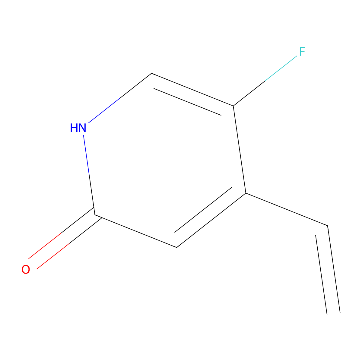4-Ethenyl-5-fluoro-1,2-dihydropyridin-2-one molecular structure, CAS 1824404-23-0