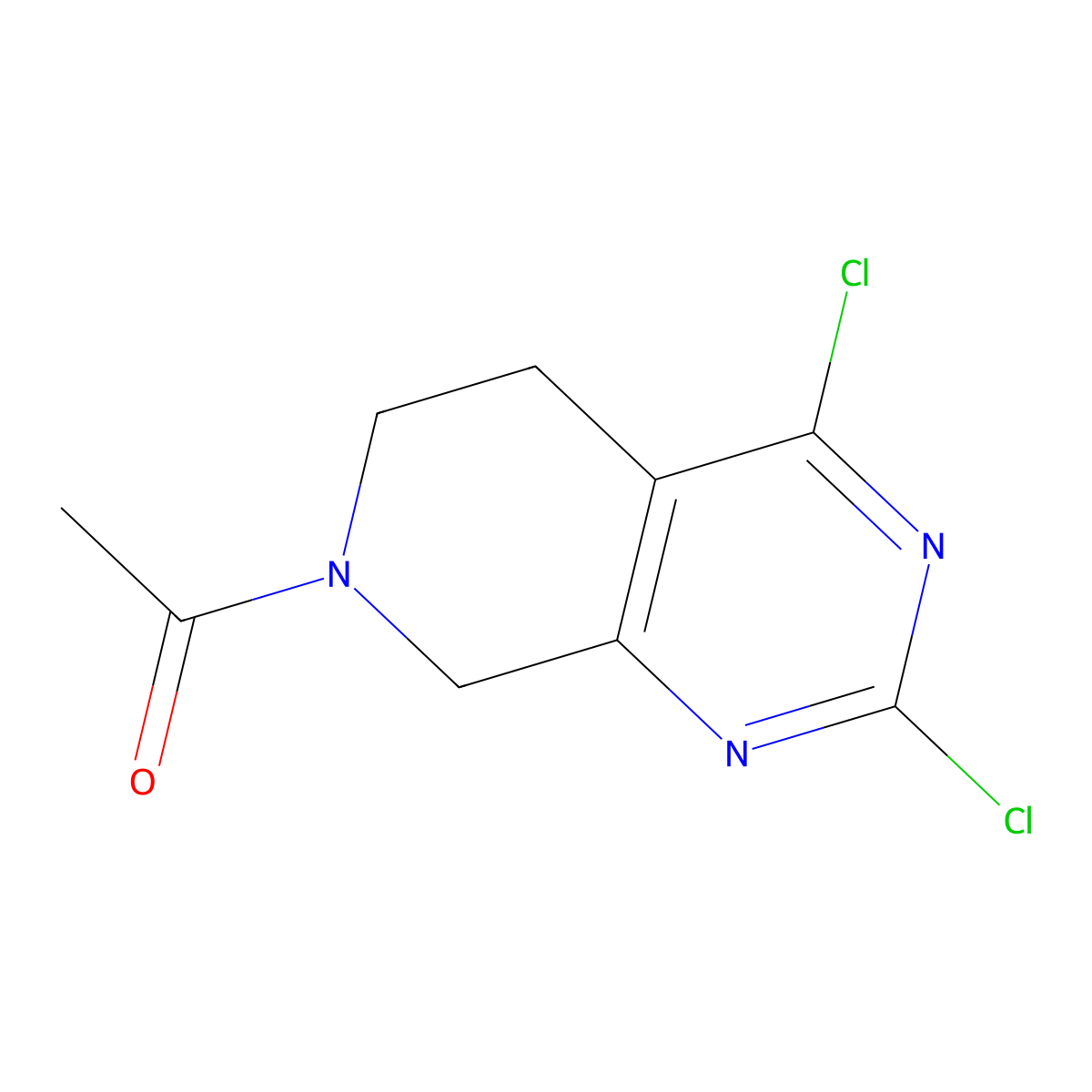 1-(2,4-Dichloro-5,6-dihydropyrido[3,4-d]pyrimidin-7(8H)-yl)ethanone molecular structure, CAS 1824404-90-1