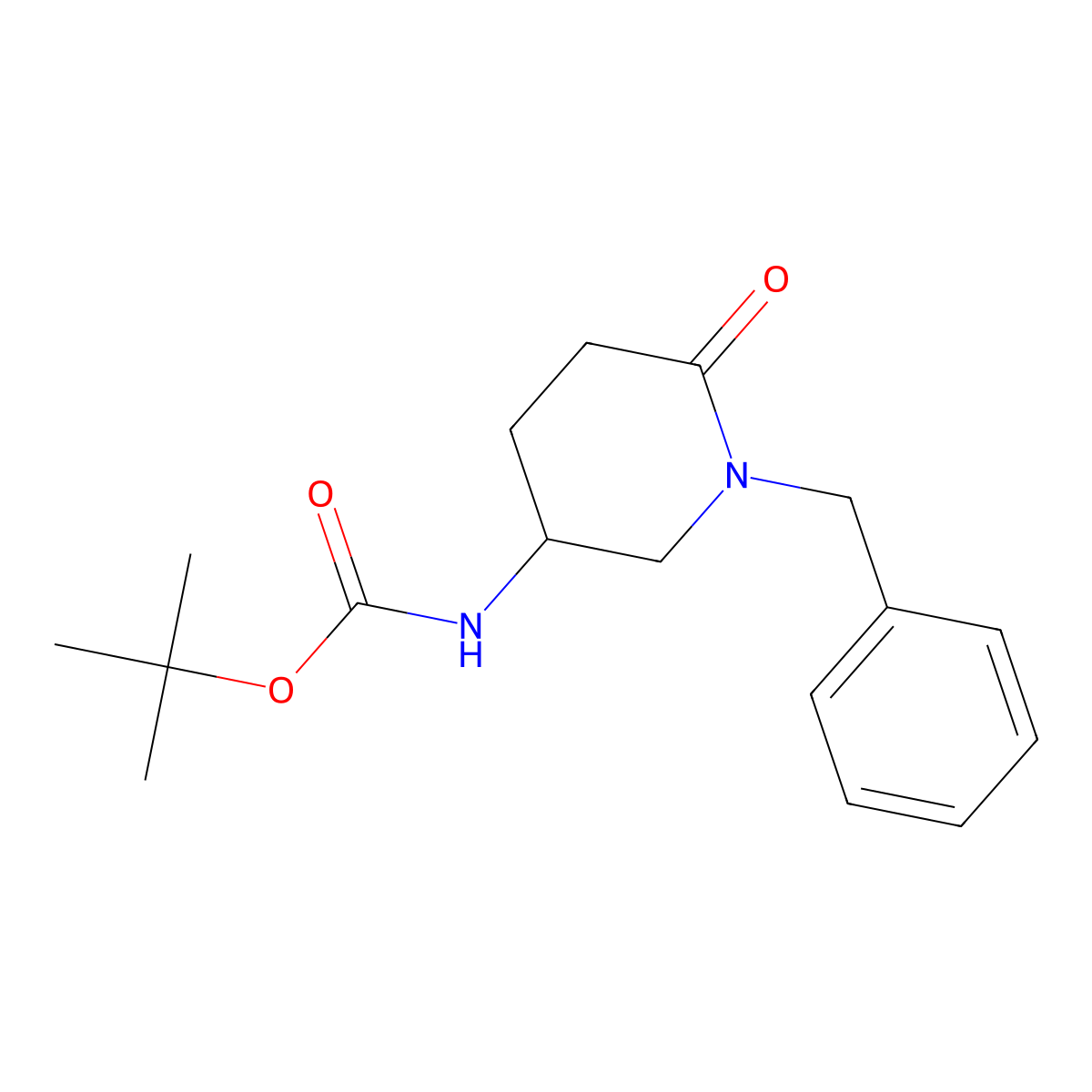 tert-Butyl n-(1-benzyl-6-oxopiperidin-3-yl)carbamate molecular structure, CAS 1824405-74-4