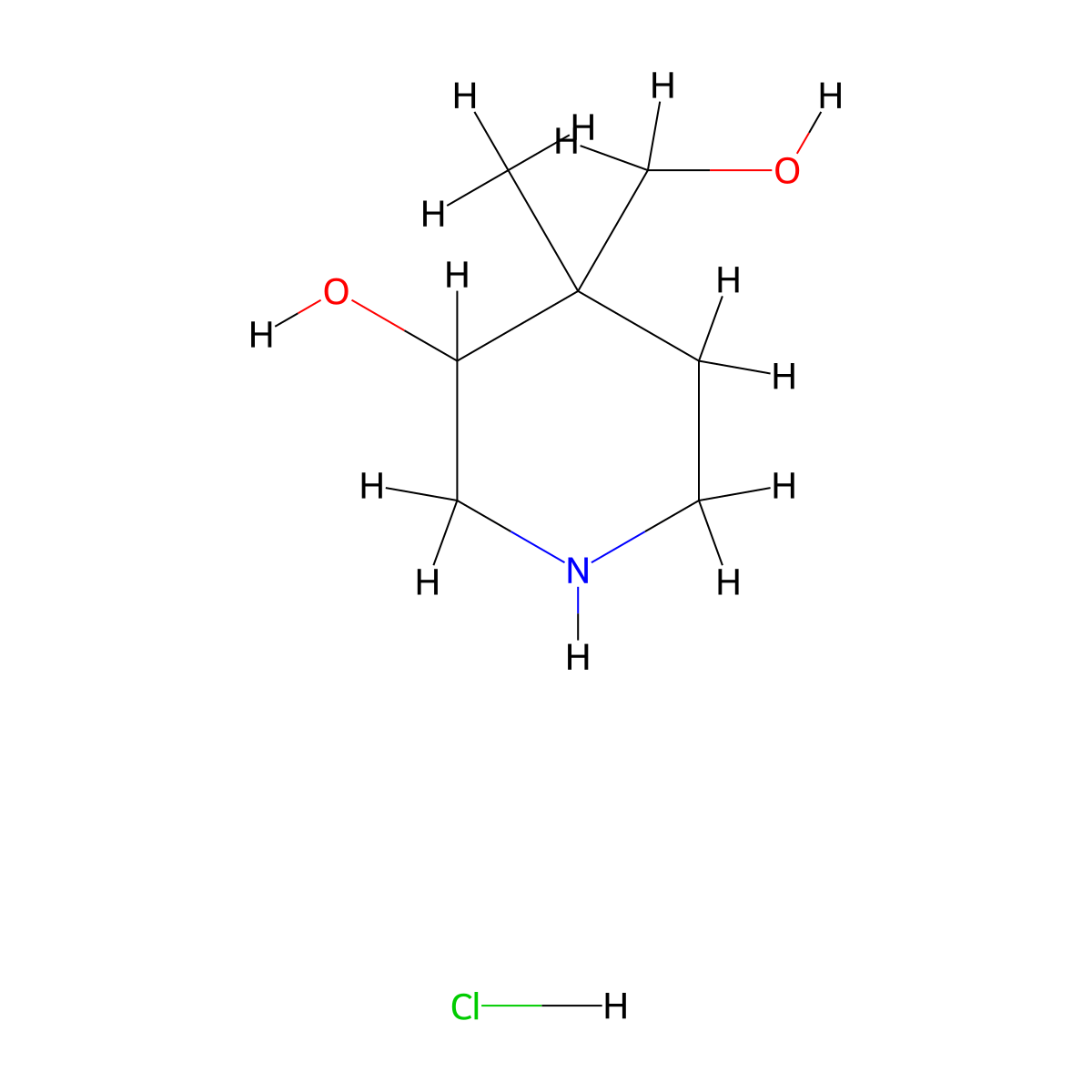 4-(Hydroxymethyl)-4-methylpiperidin-3-ol hydrochloride molecular structure, CAS 1824406-65-6