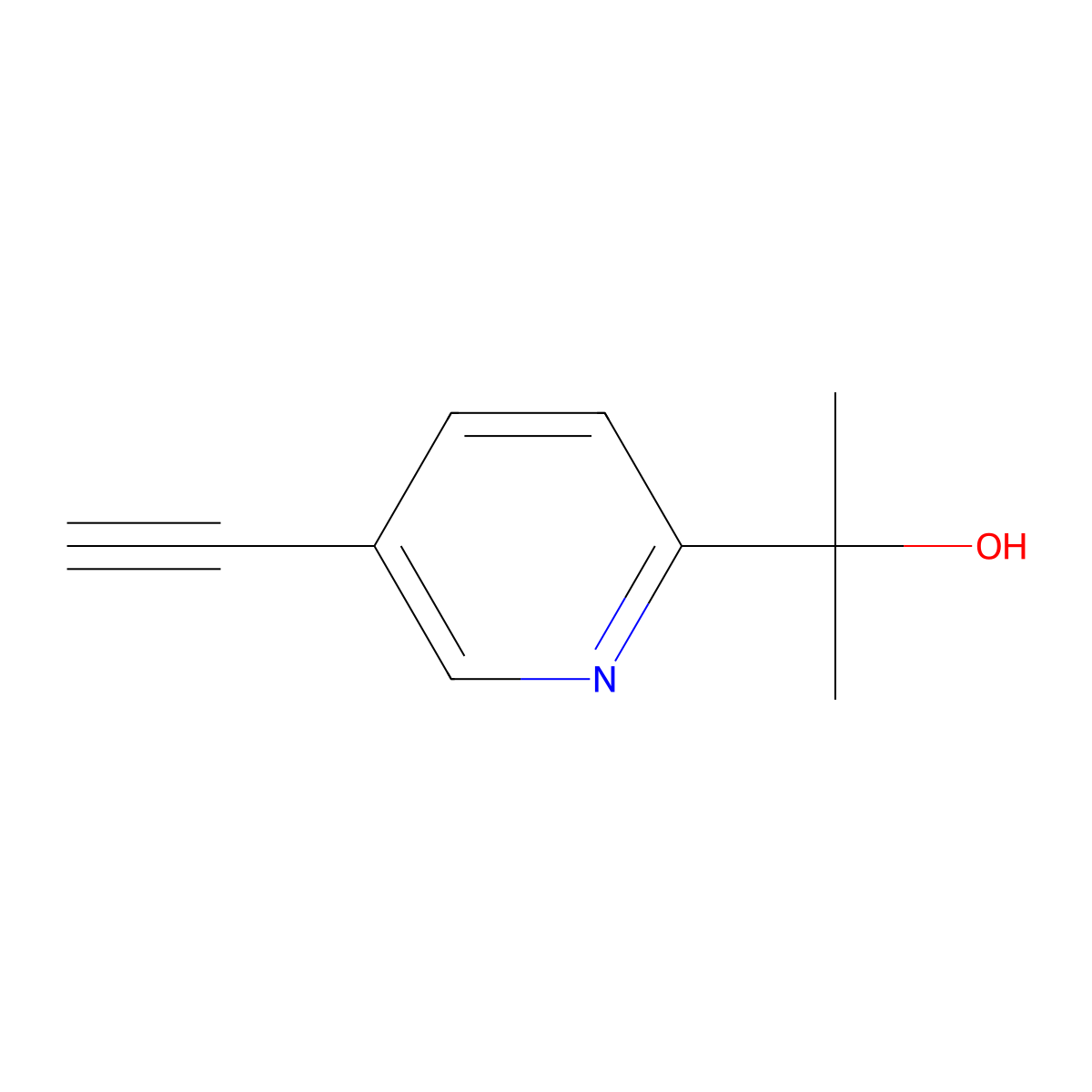2-(5-Ethynylpyridin-2-yl)propan-2-ol molecular structure, CAS 1824407-17-1