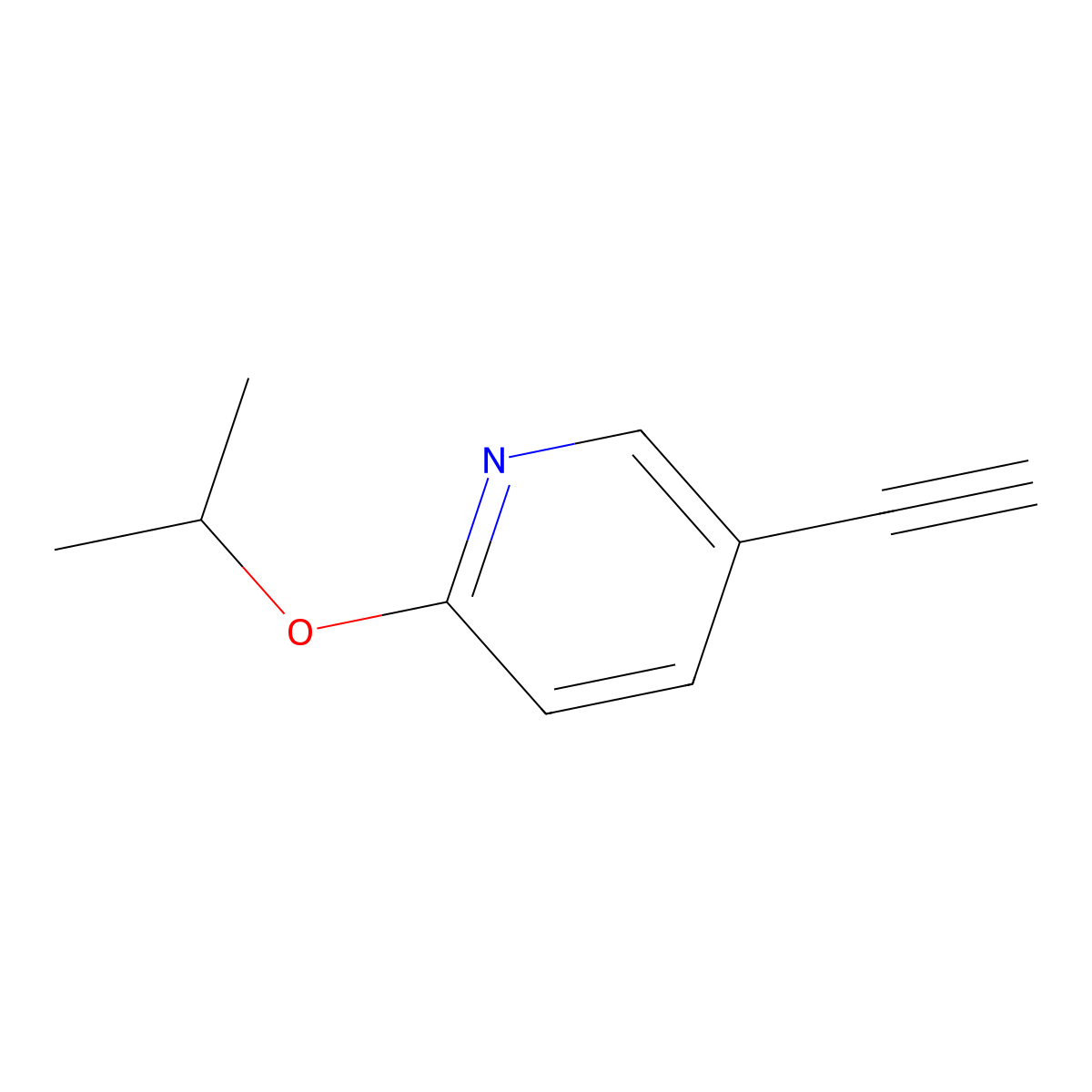 5-Ethynyl-2-(propan-2-yloxy)pyridine molecular structure, CAS 1824407-34-2