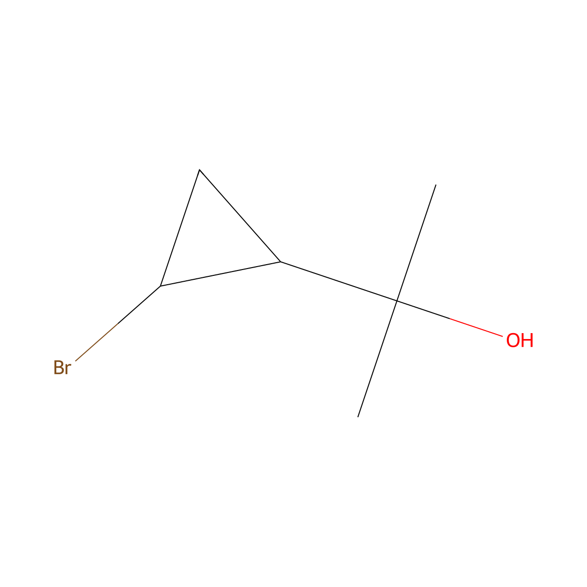 2-(2-Bromocyclopropyl)propan-2-ol molecular structure, CAS 1824408-74-3