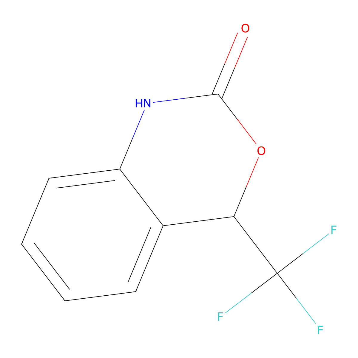 4-(trifluoromethyl)-2,4-dihydro-1H-3,1-benzoxazin-2-one molecular structure, CAS 1824411-04-2