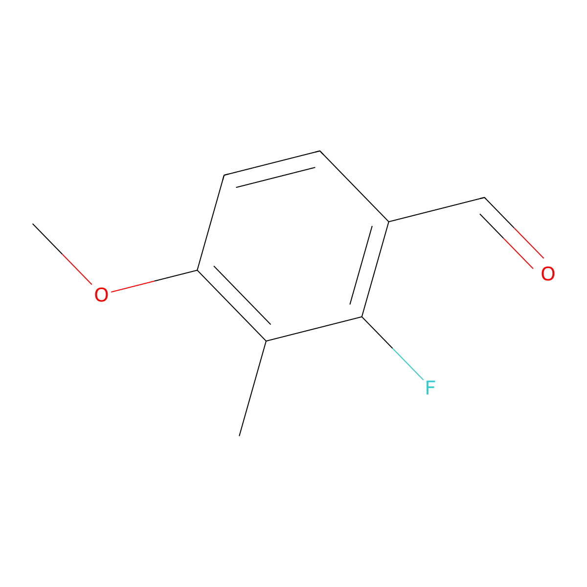 2-Fluoro-4-methoxy-3-methylbenzaldehyde molecular structure, CAS 1824411-27-9