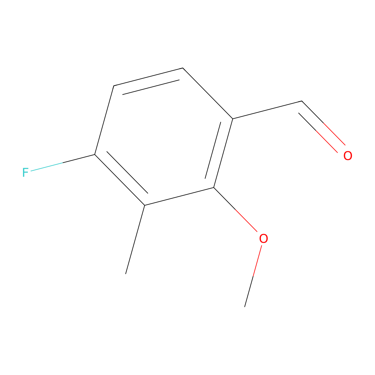 4-Fluoro-2-methoxy-3-methylbenzaldehyde molecular structure, CAS 1824411-31-5
