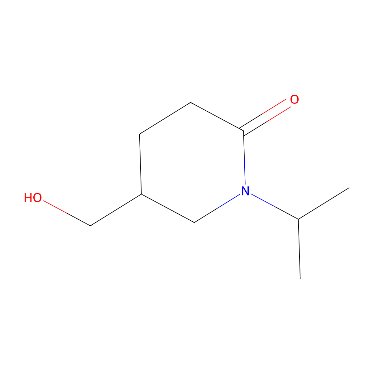 5-(Hydroxymethyl)-1-isopropylpiperidin-2-one molecular structure, CAS 1824414-80-3
