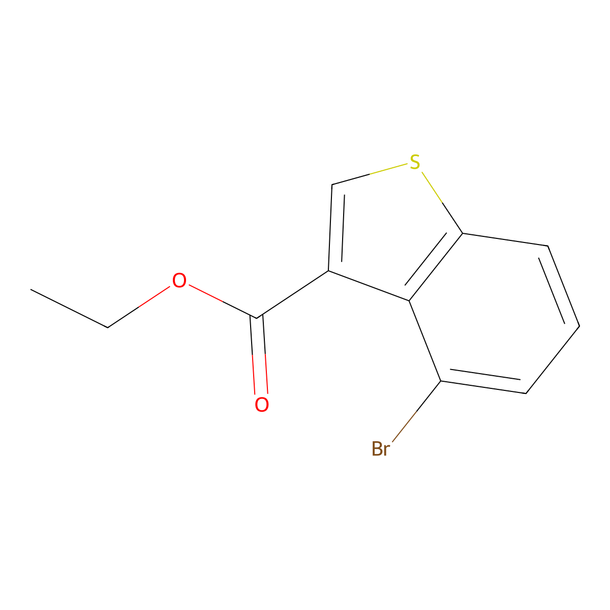 Ethyl 4-bromobenzo[b]thiophene-3-carboxylate molecular structure, CAS 1824415-17-9