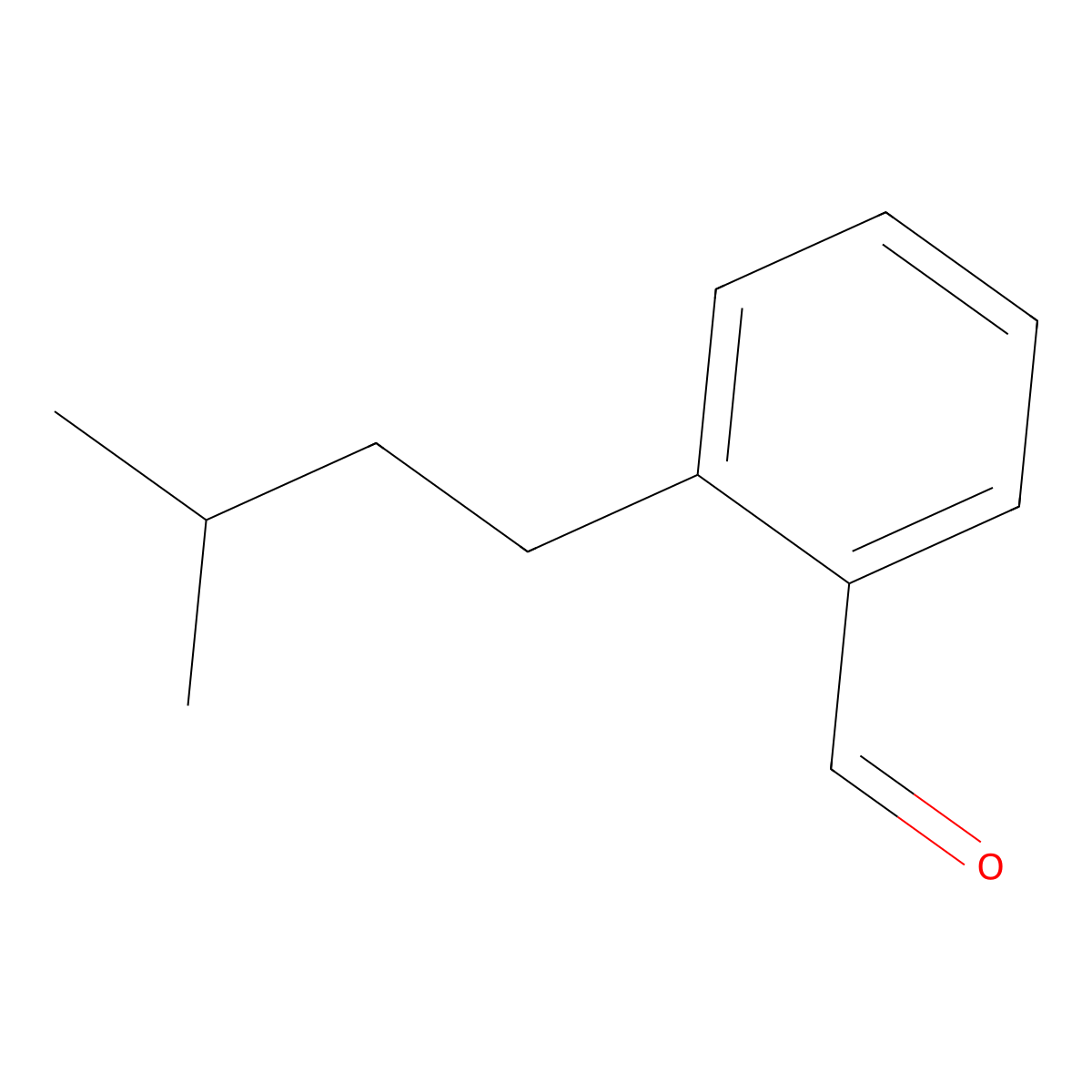 2-(3-Methylbutyl)benzaldehyde molecular structure, CAS 1824428-36-5