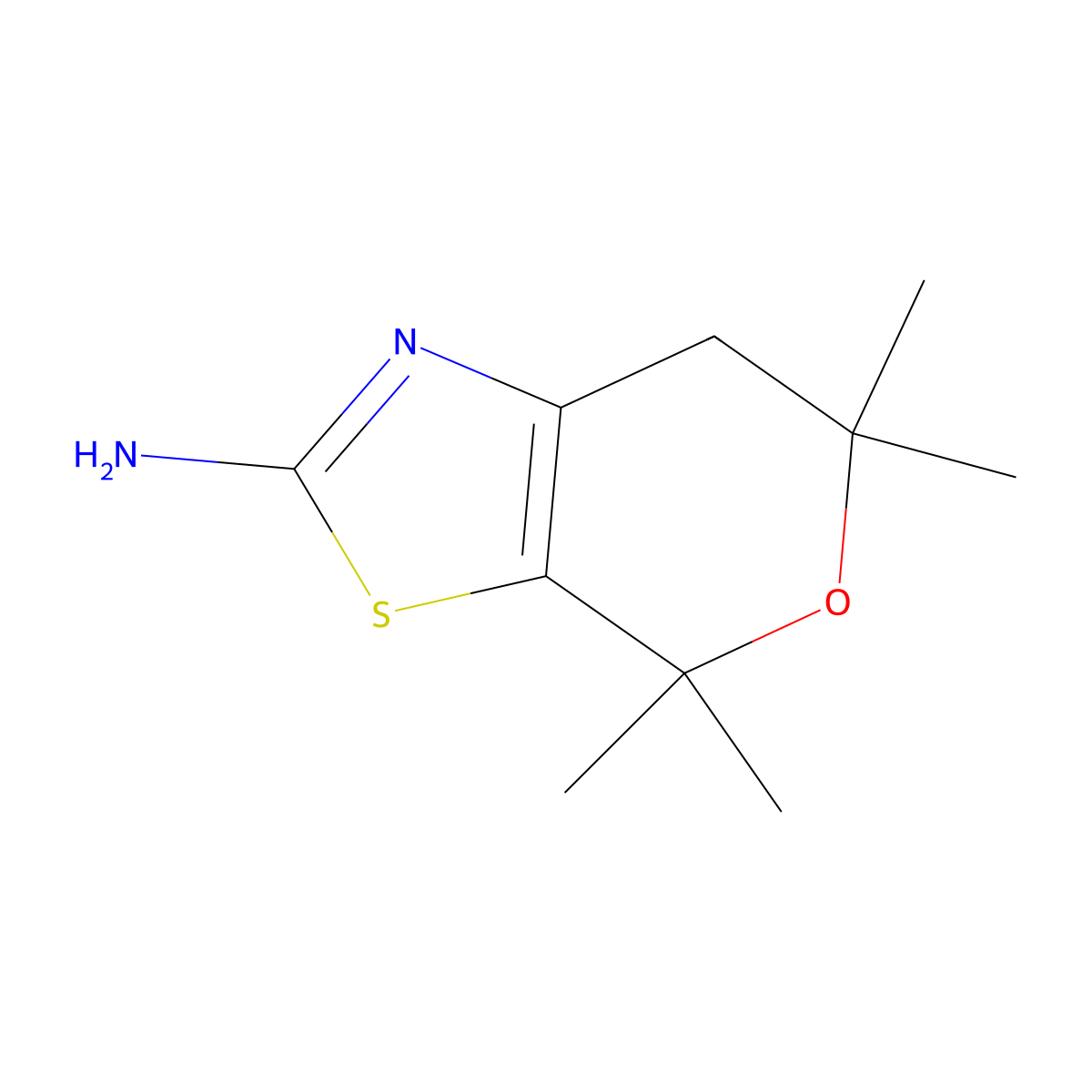 4,4,6,6-tetramethyl-6,7-dihydro-4H-pyrano[4,3-d]thiazol-2-amine molecular structure, CAS 1824433-92-2