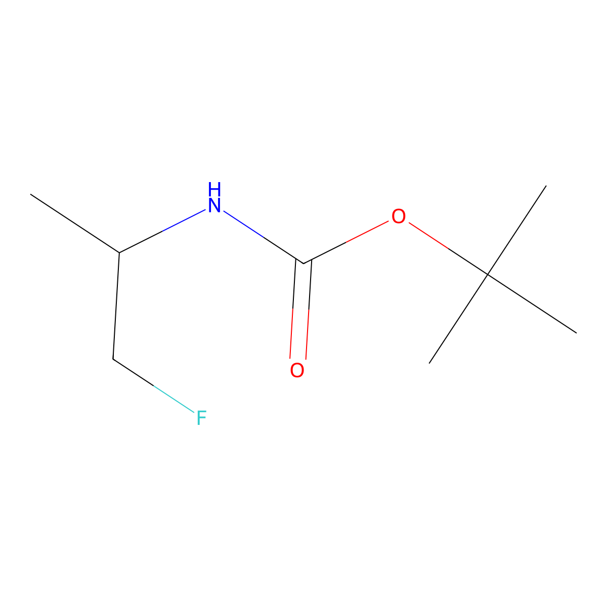 N-Boc-1-fluoro-2-propylamine molecular structure, CAS 1824434-31-2